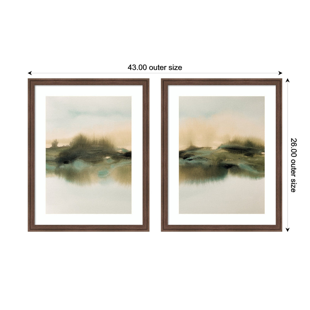 Tranquil Meadows 2 Piece Framed Wall Art Print Set by Amy Lighthall