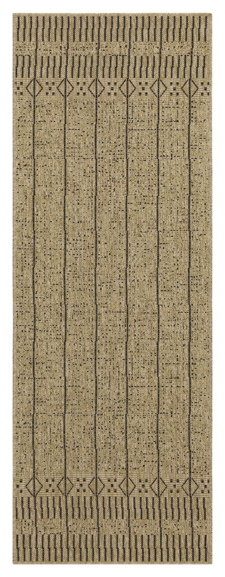 Earth 7'10" x 10'3" Indoor/Outdoor Area Rug - Jute/Black