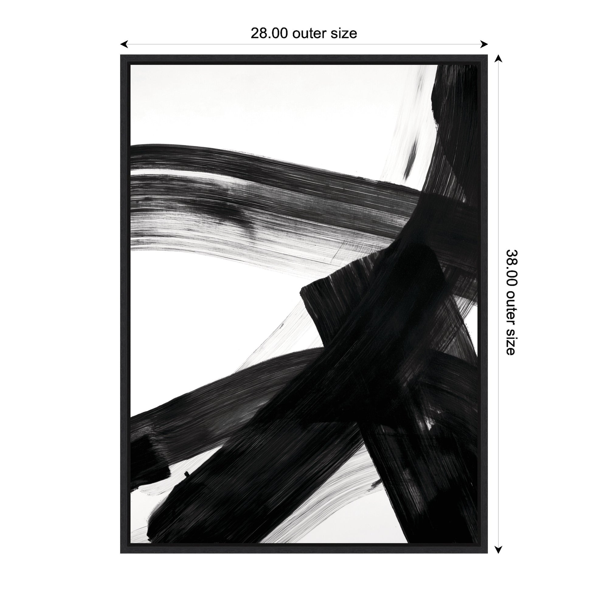 Black Mark No. 2 by Amy Lighthall Framed Canvas Wall Art Print