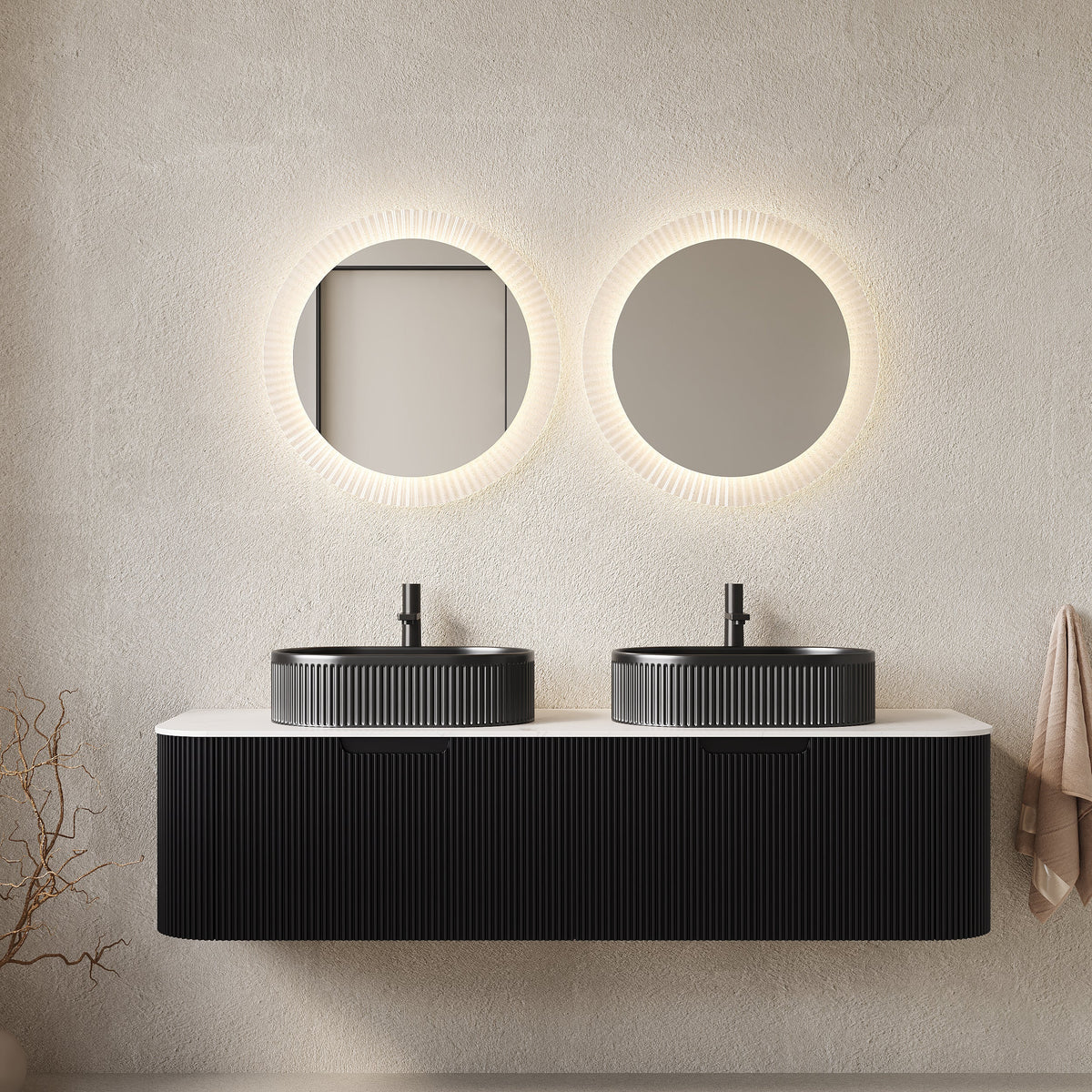 Dina 60-Inch Bathroom Vanity with Ceramic Basin