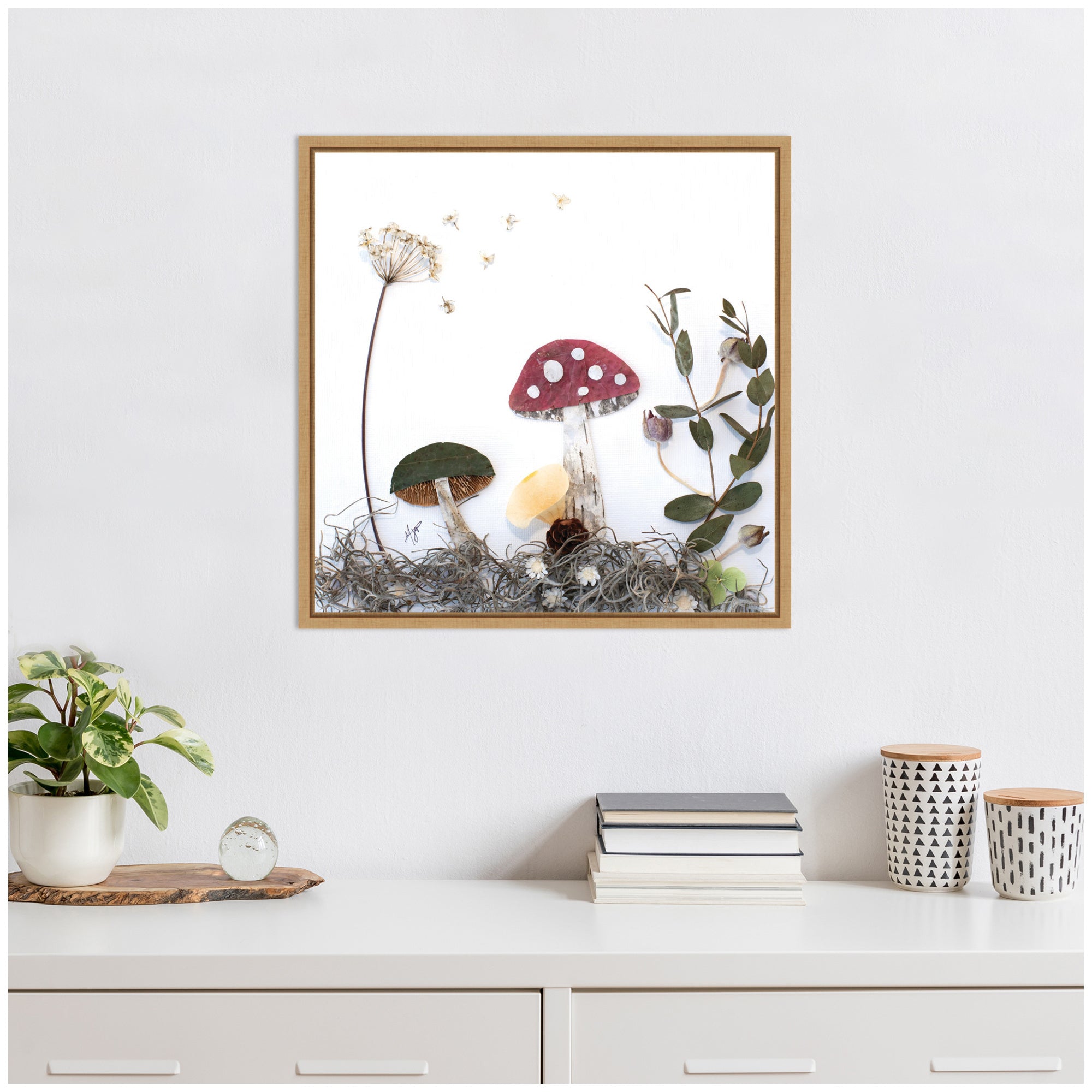Mushroom No. 2 by Madeline Jeppesen Framed Canvas Wall Art Print