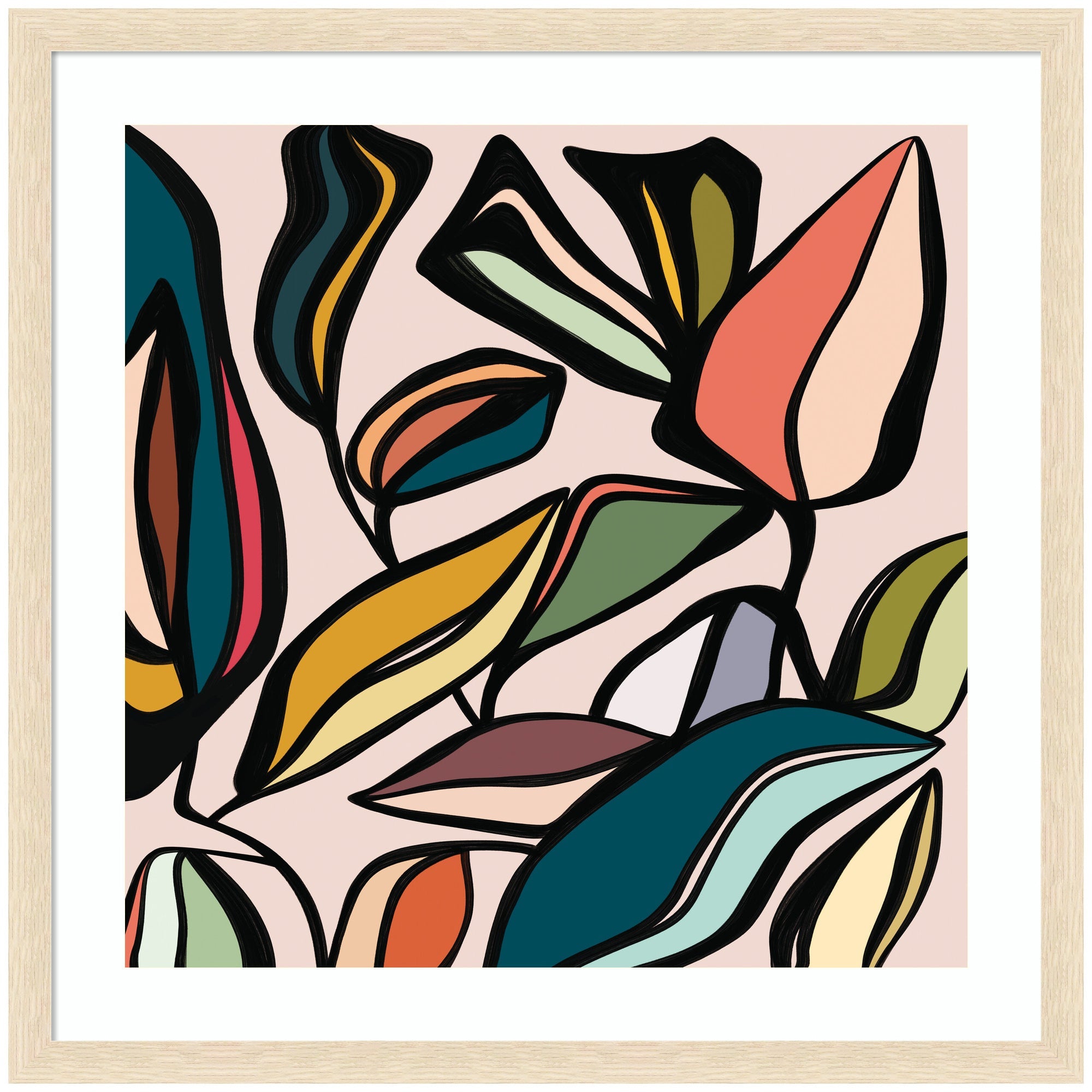 Fanciful Ficus SQ Expansion by Alicia Bock Framed Wall Art Print