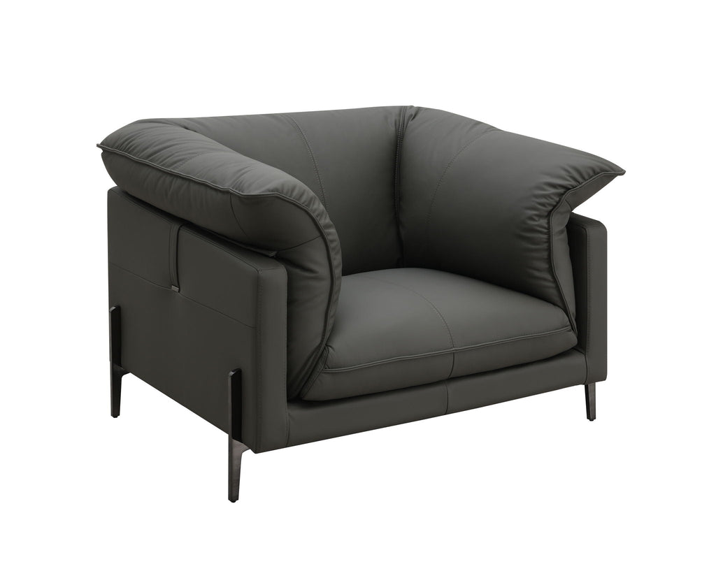 Tadi Top-Grain Leather Accent Chair