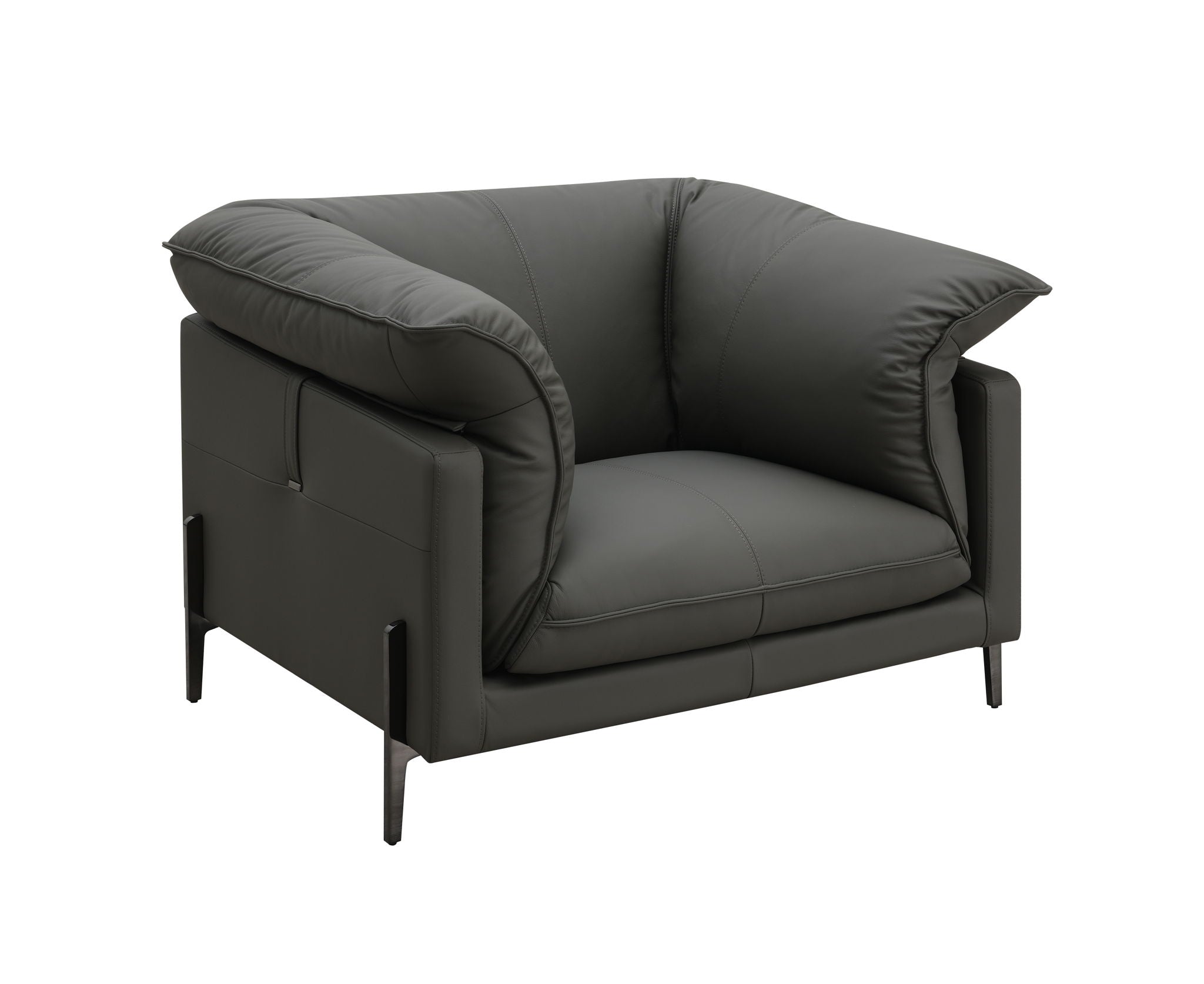 Tadi Top-Grain Leather Accent Chair