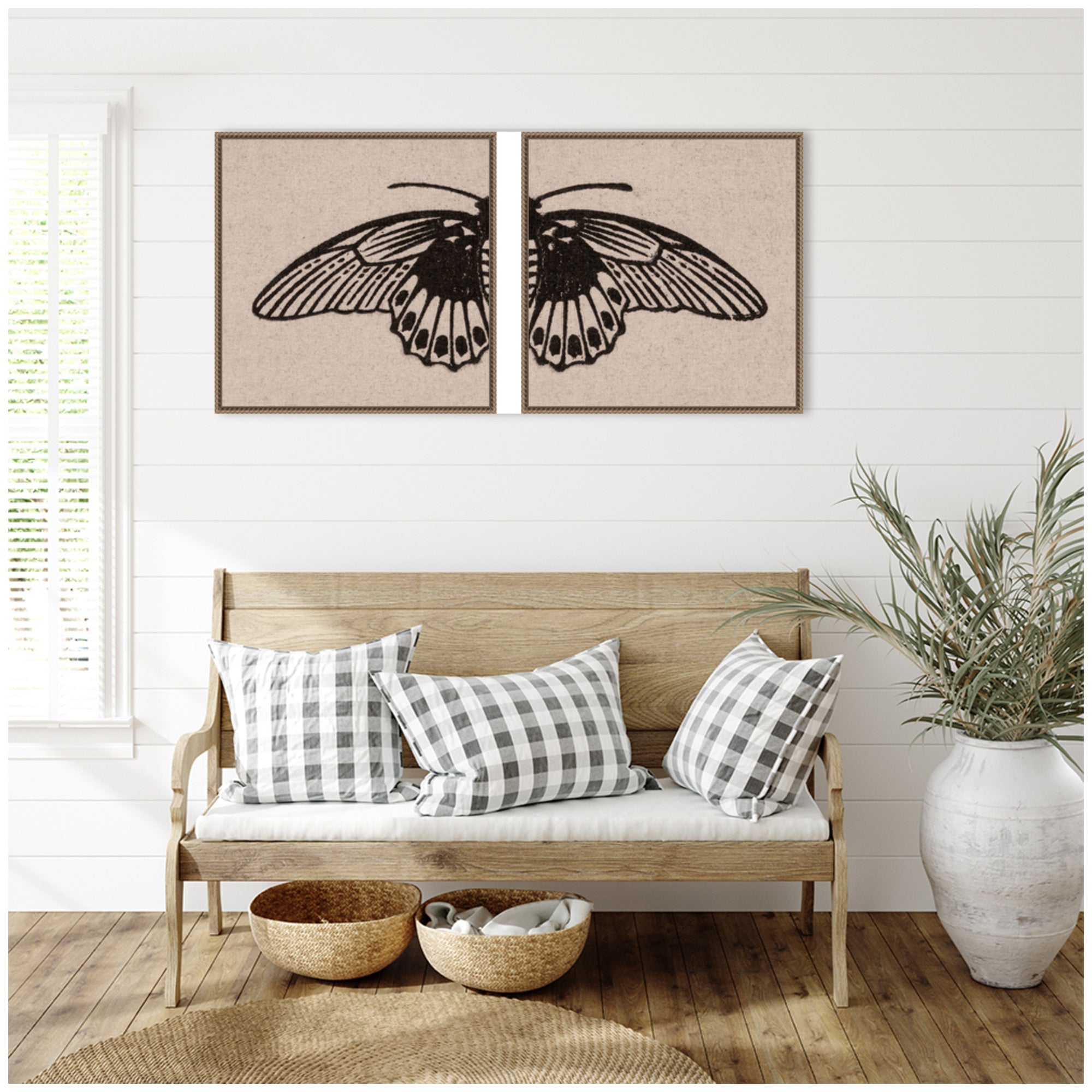 Vlinder 1901 Julie de Graag No. 1 & No. 2 2 Piece Framed Canvas Wall Art Set by Nostalgia Prints