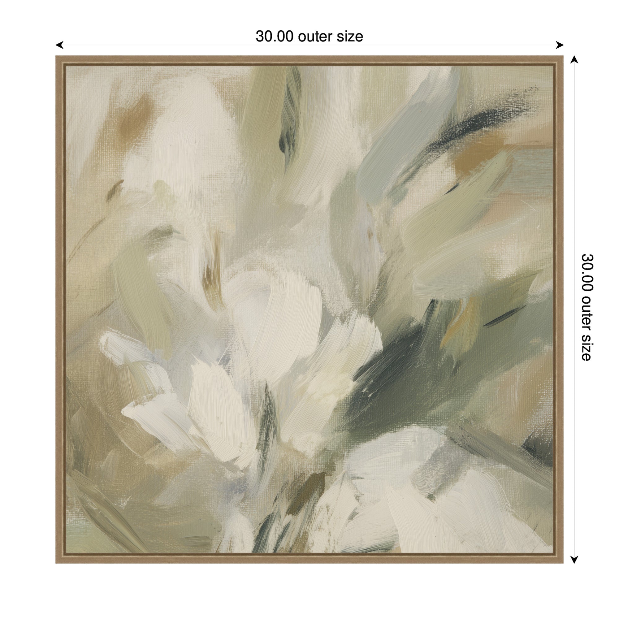 Olive Bloom No. 1 by Amy Lighthall Framed Canvas Wall Art Print