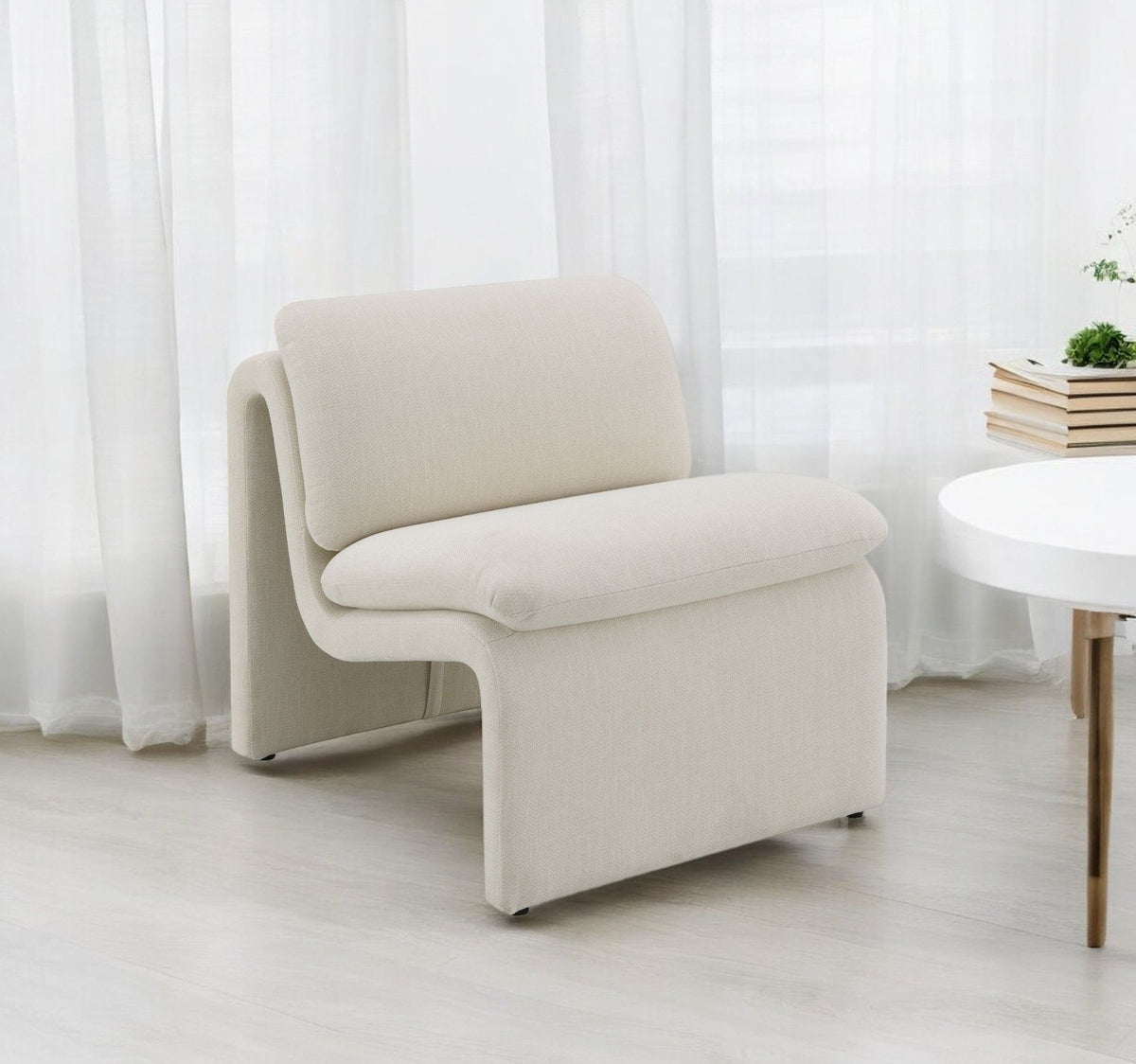 Jaeda Curved Sculptural Accent Chair