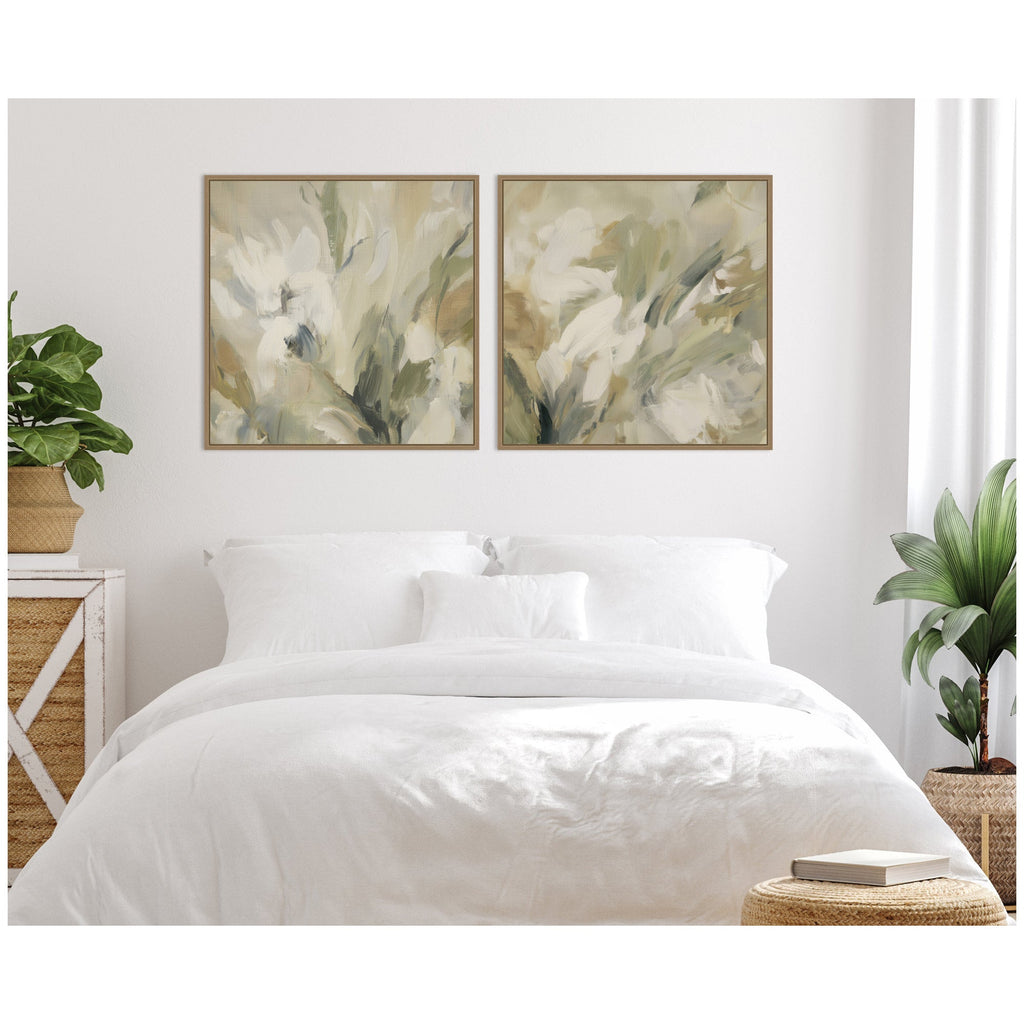 Olive Bloom No. 3 & No. 2 2 Piece Framed Canvas Wall Art Set by Amy Lighthall