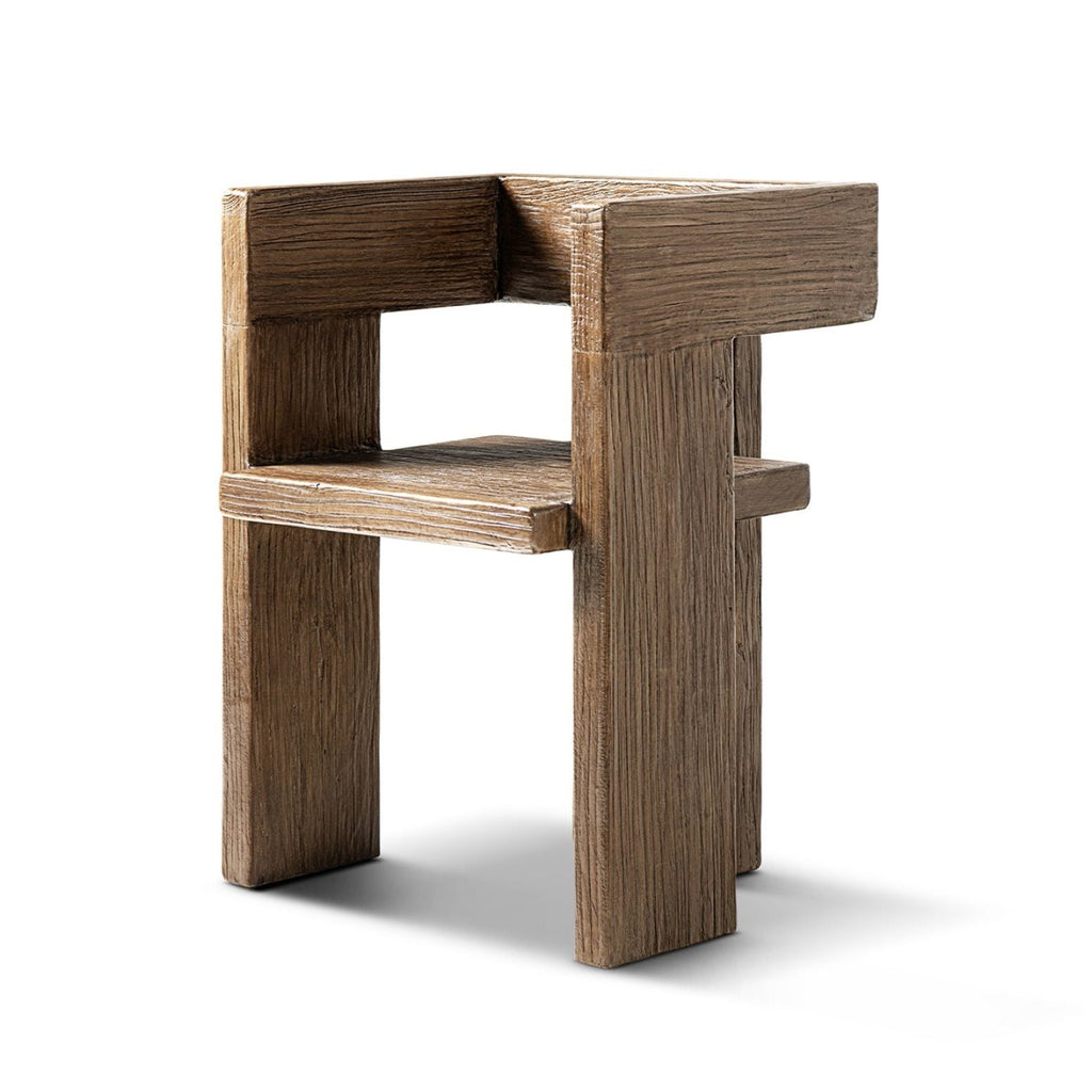 Avenel Sculptural Reclaimed Elm Accent Chair