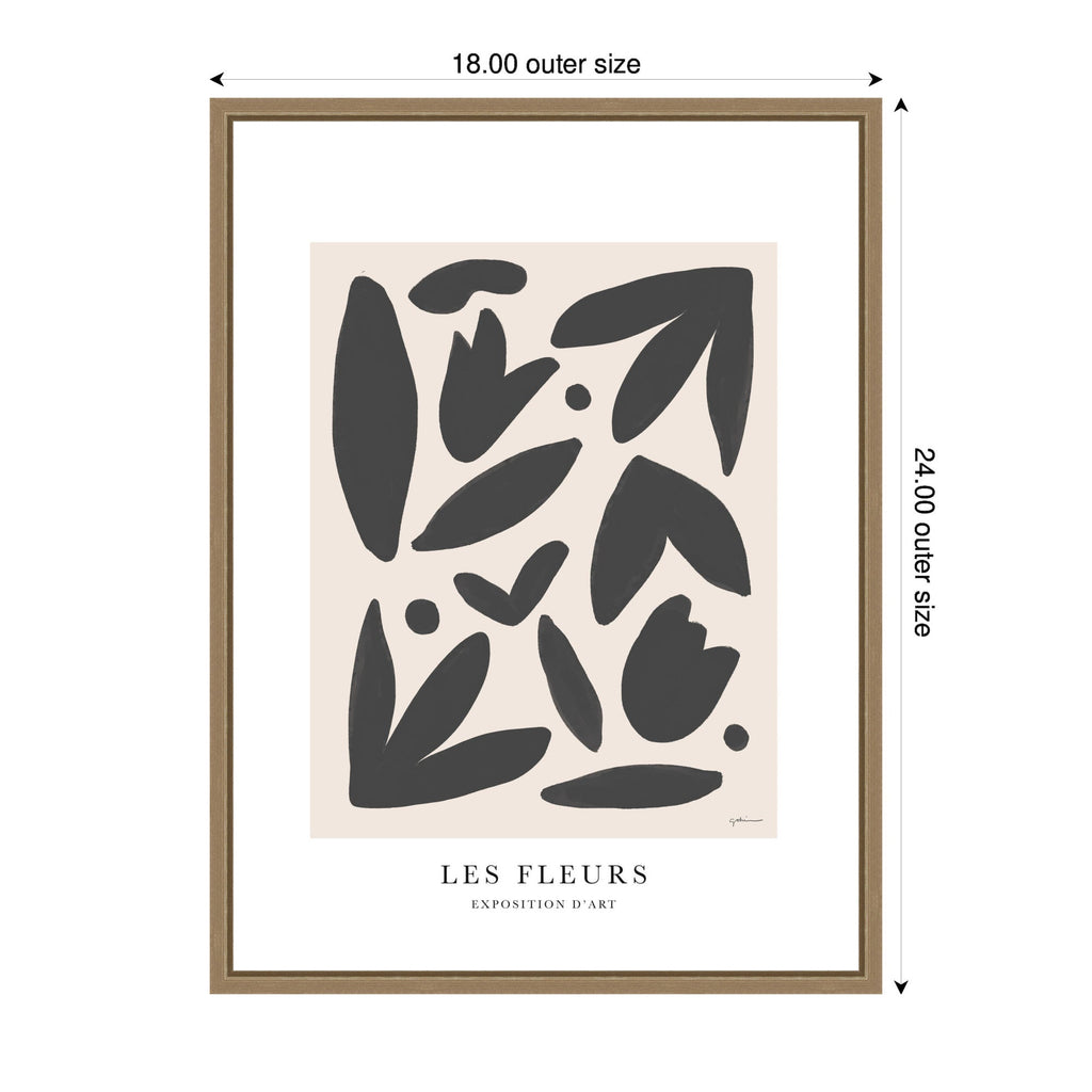 Exposition d Art Les Fleurs by Gabrielly Guedes Framed Canvas Wall Art Print