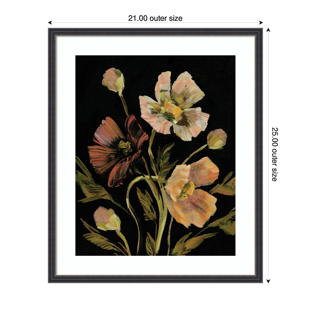 Framed Art Moody Floral 5 by Annie Quigley