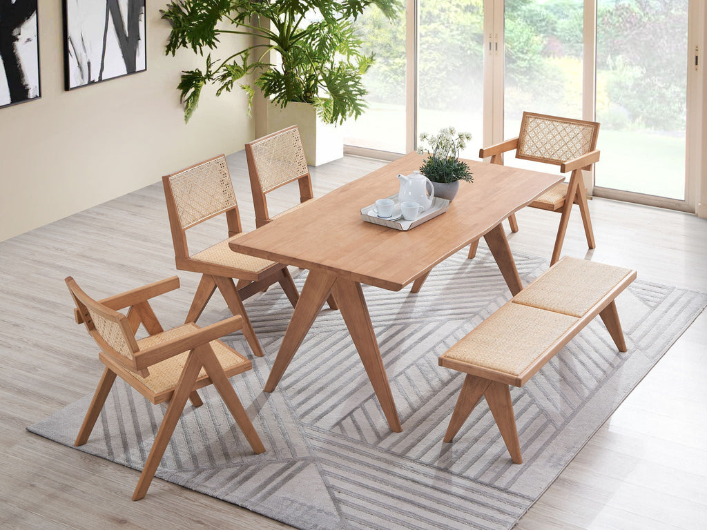 Velentina 5 Pieces Patio / Outdoor Dining Set - Natural