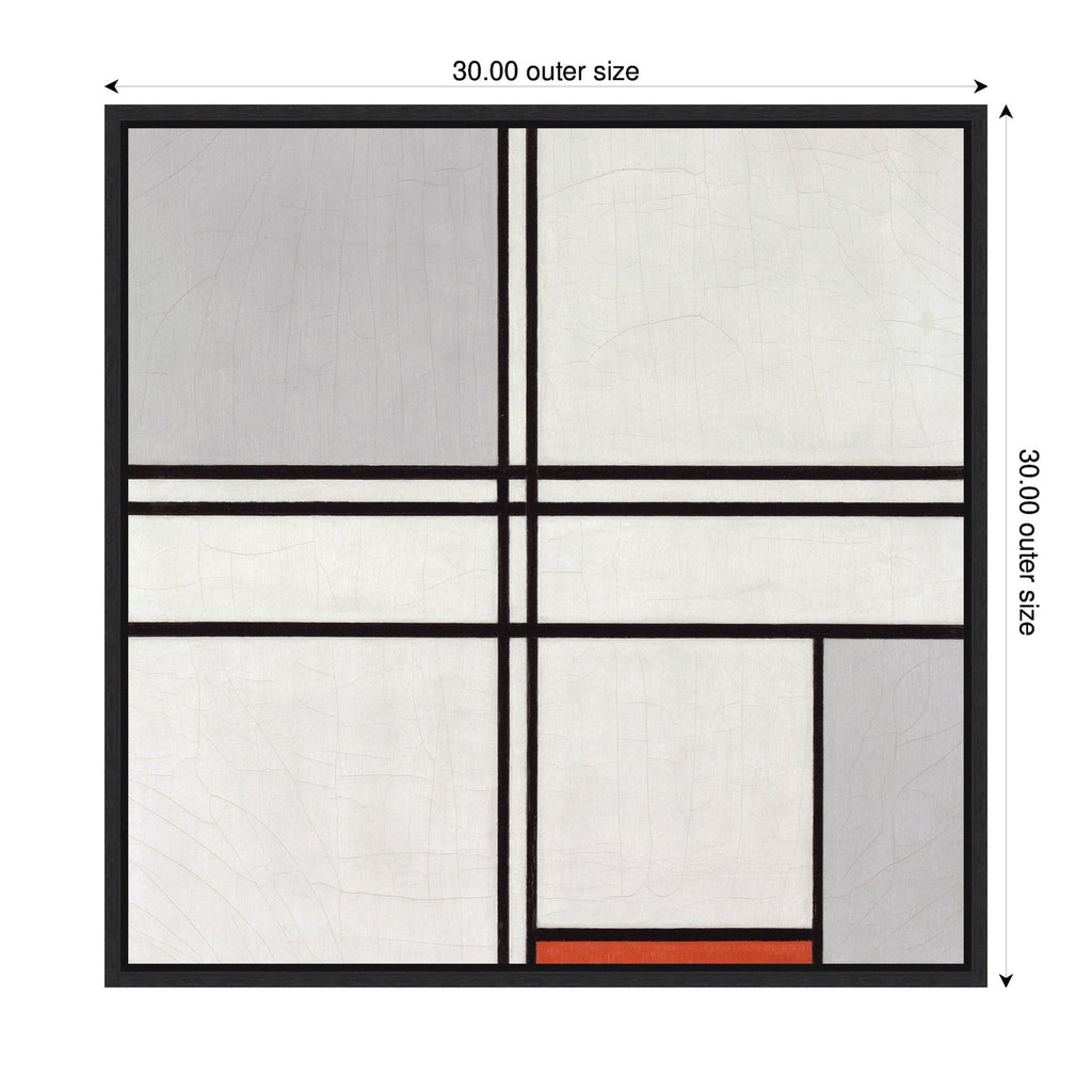 Sylvie Piet Mondrian Composition No 1 Gray Red 1935 Framed Canvas by The Art Institute of Chicago