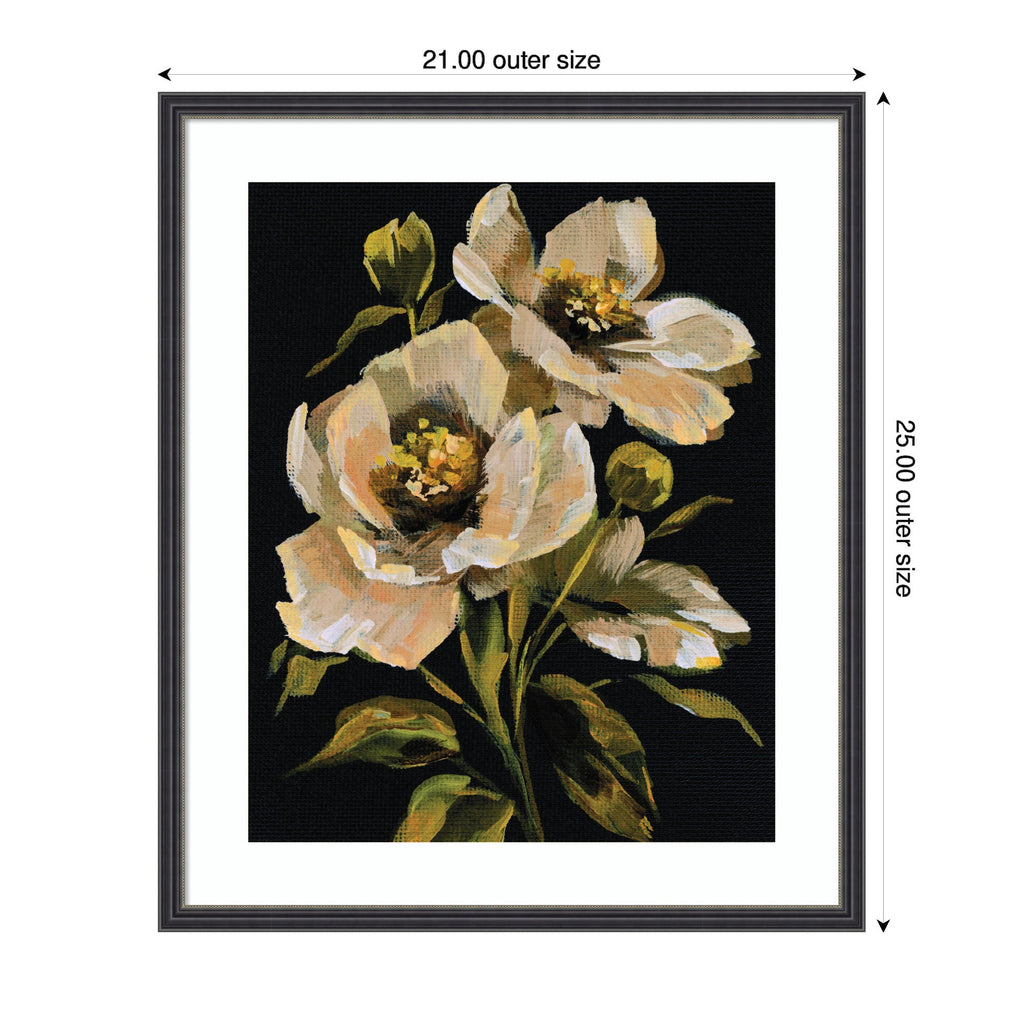 Framed Art Moody Floral 8 by Annie Quigley