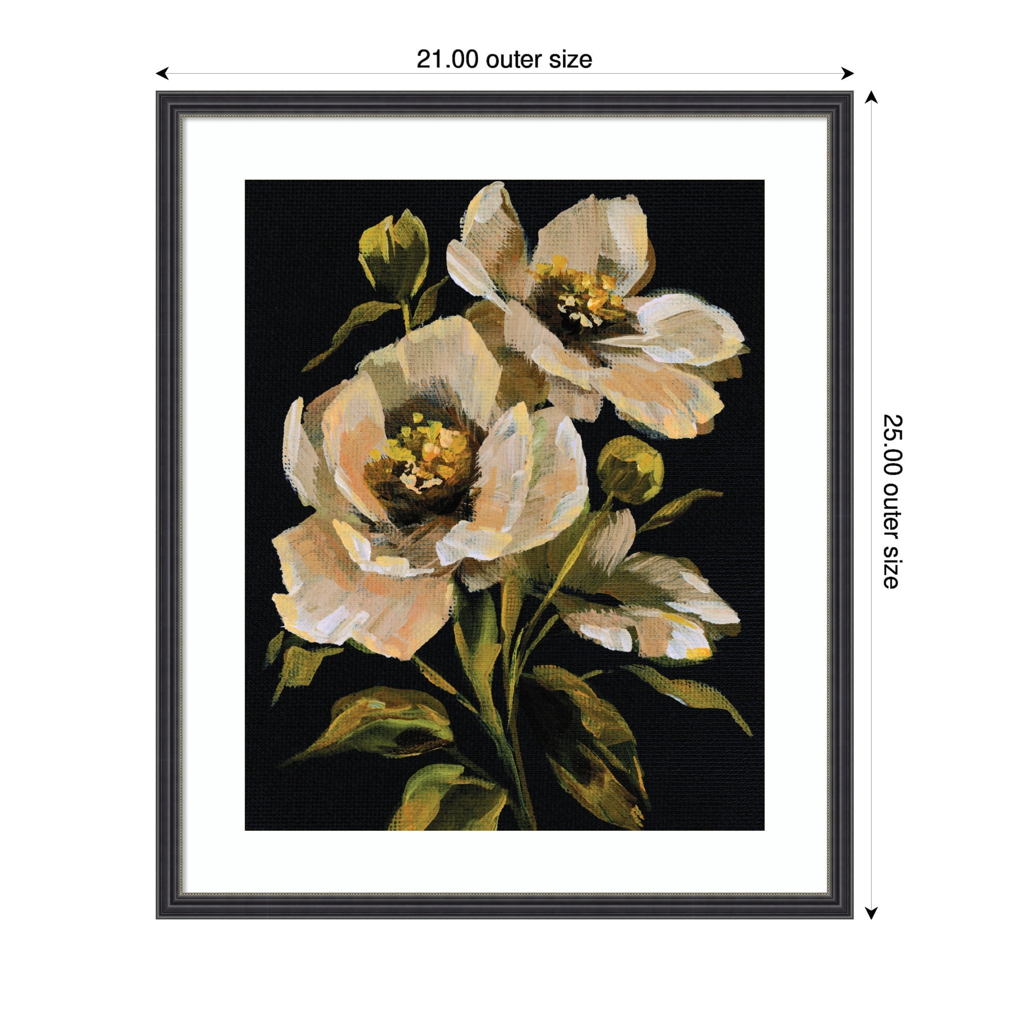 Framed Art Moody Floral 8 by Annie Quigley