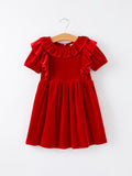 Christmas Red Velvet Girls Dress