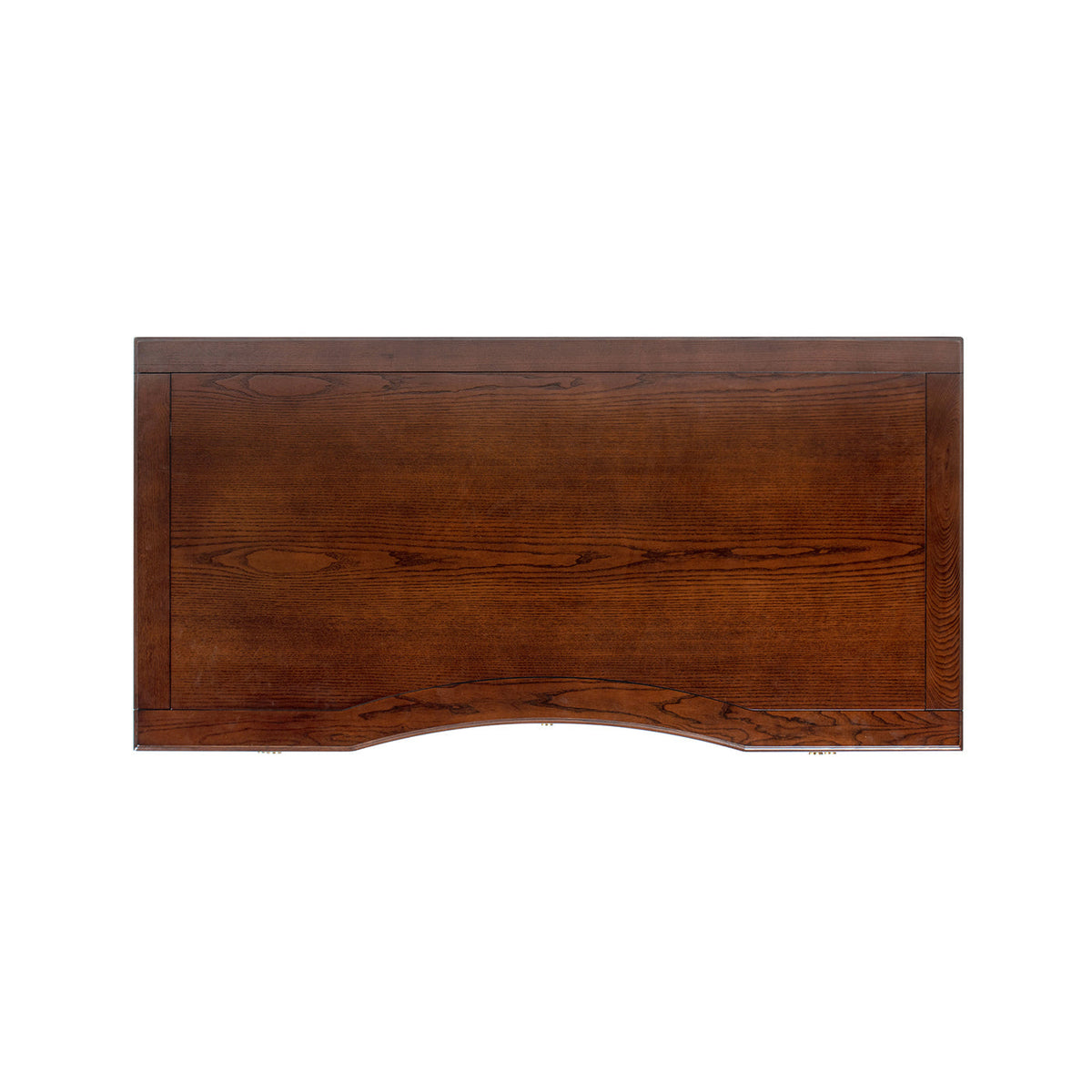 Dauphin Five-Drawer Executive Desk — Dark Walnut & Gold