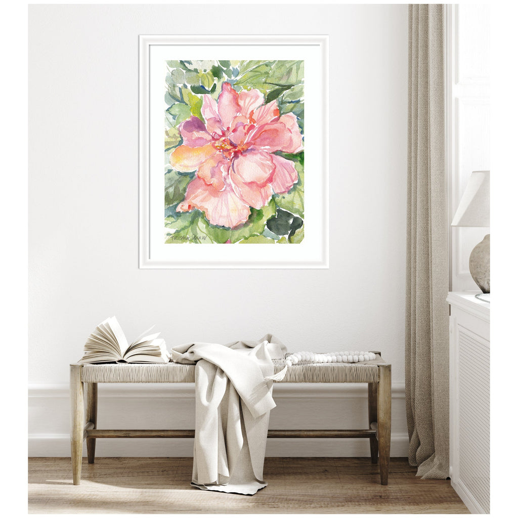 Framed Art Pink Hibiscus In Antigua by Patricia Shaw