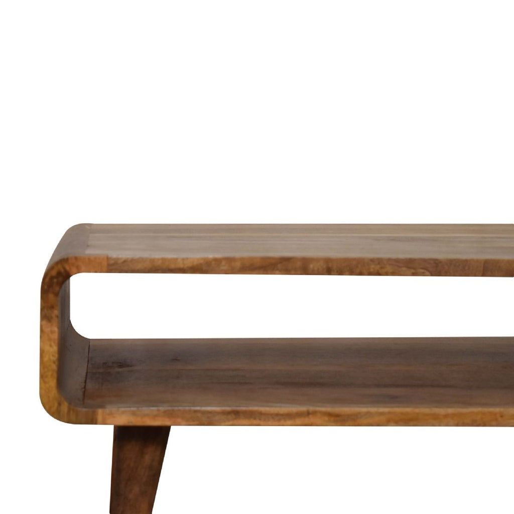 Open Mango Wood Media Table