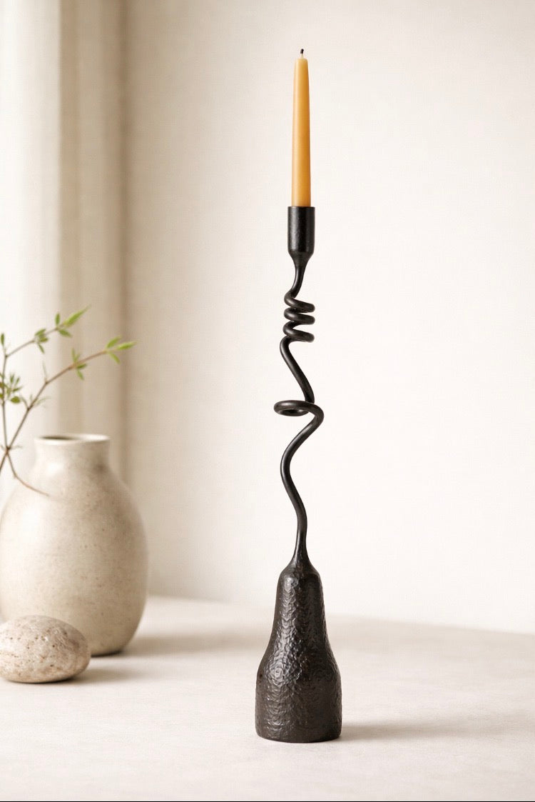 Friends Candle Holder — Handmade Iron Sculptural Piece (Individual)