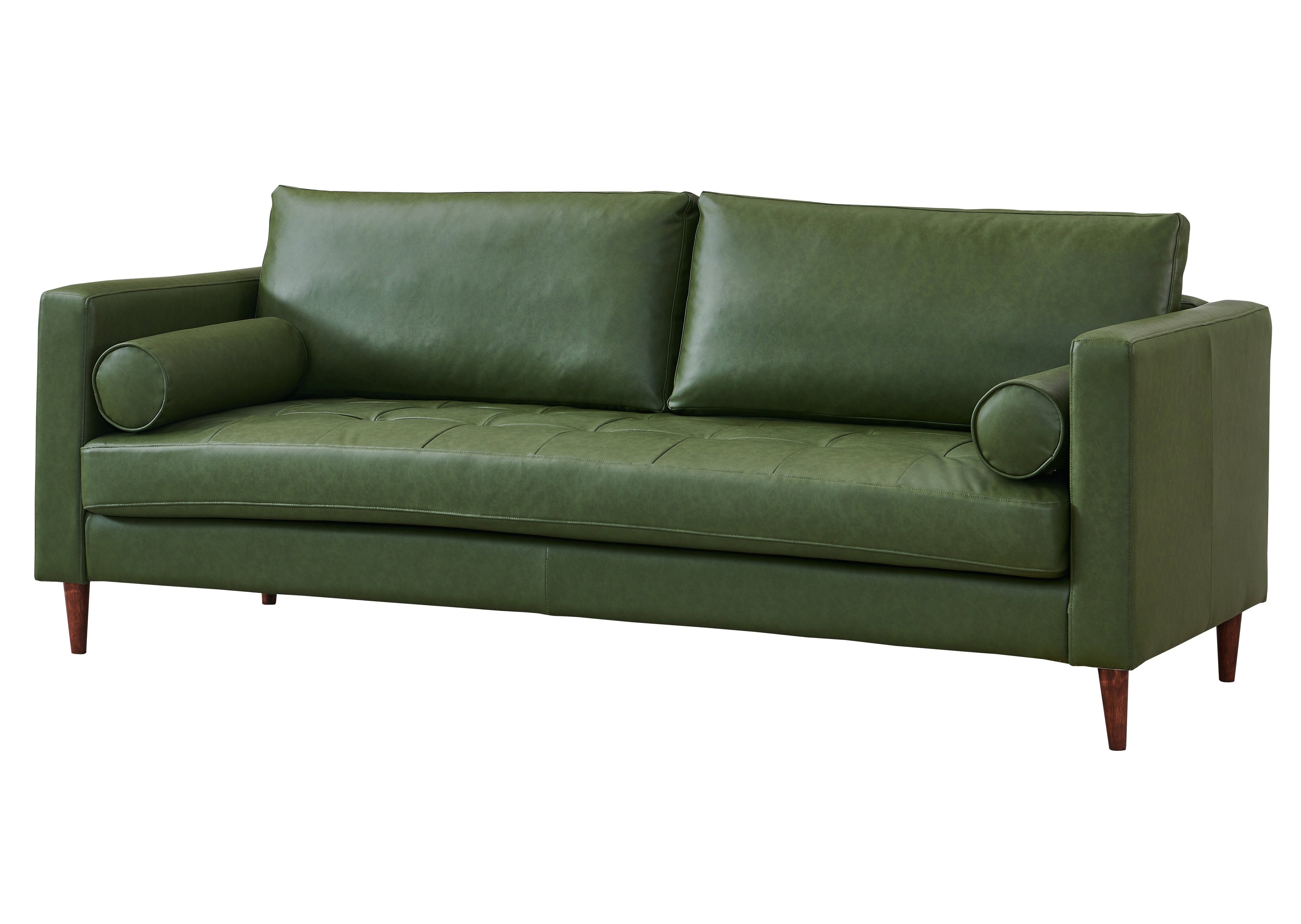 Alessandra Modern Contemporary Eco Leather Sofa - Green