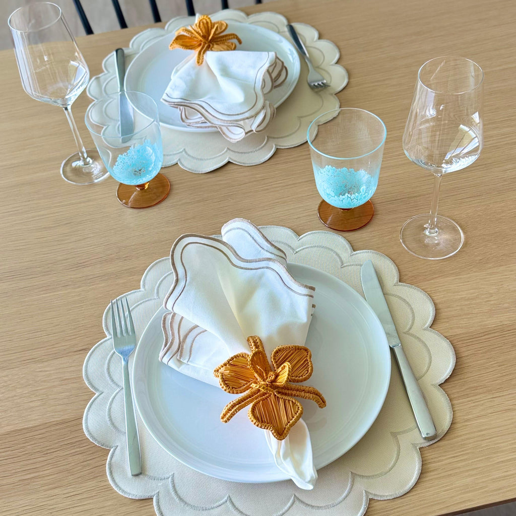 Provence Beige Placemats (Set of 2) - Double Face