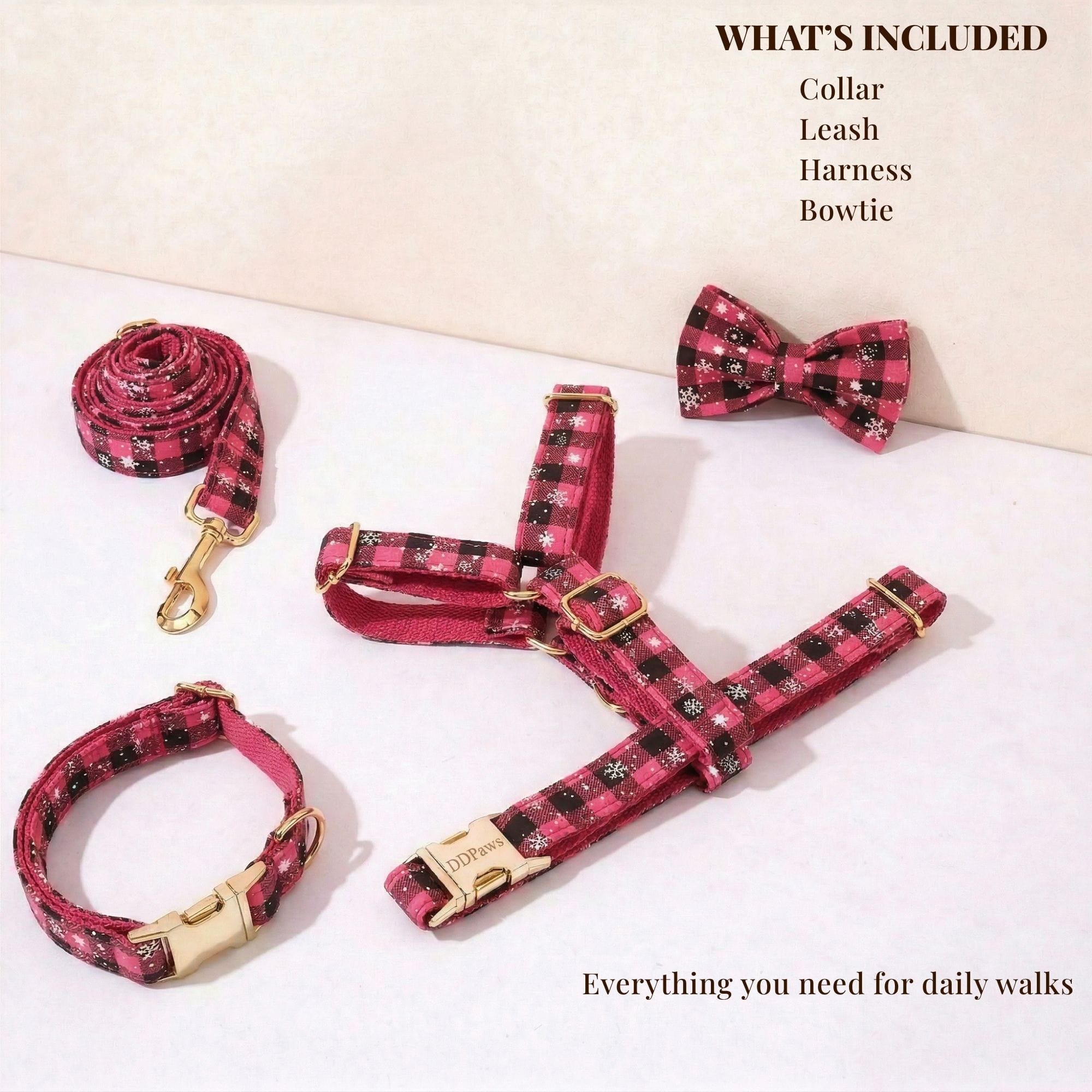 Christmas Red Star Plaid Set