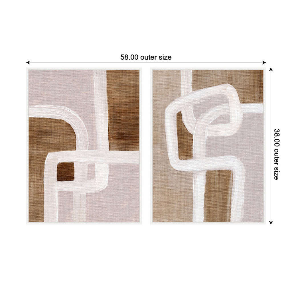 Sylvie Rhythmic Lines I and II Framed Canvas Art Set by Nikita Jariwala