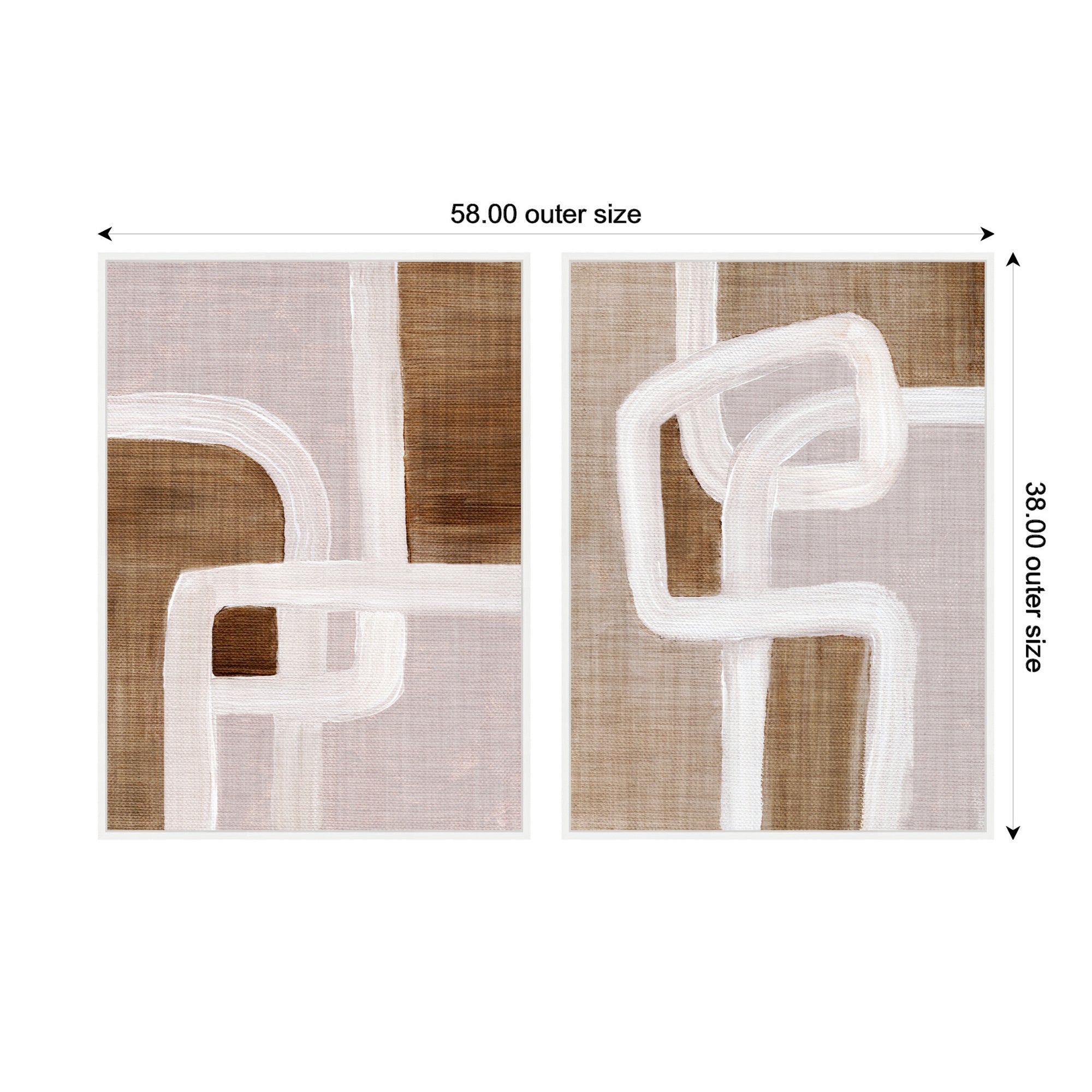 Sylvie Rhythmic Lines I and II Framed Canvas Art Set by Nikita Jariwala