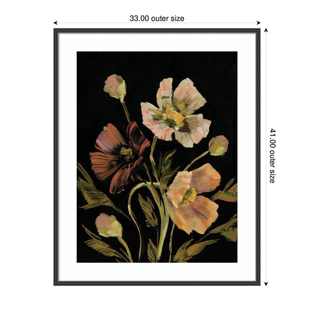 Framed Art Moody Floral 5 by Annie Quigley