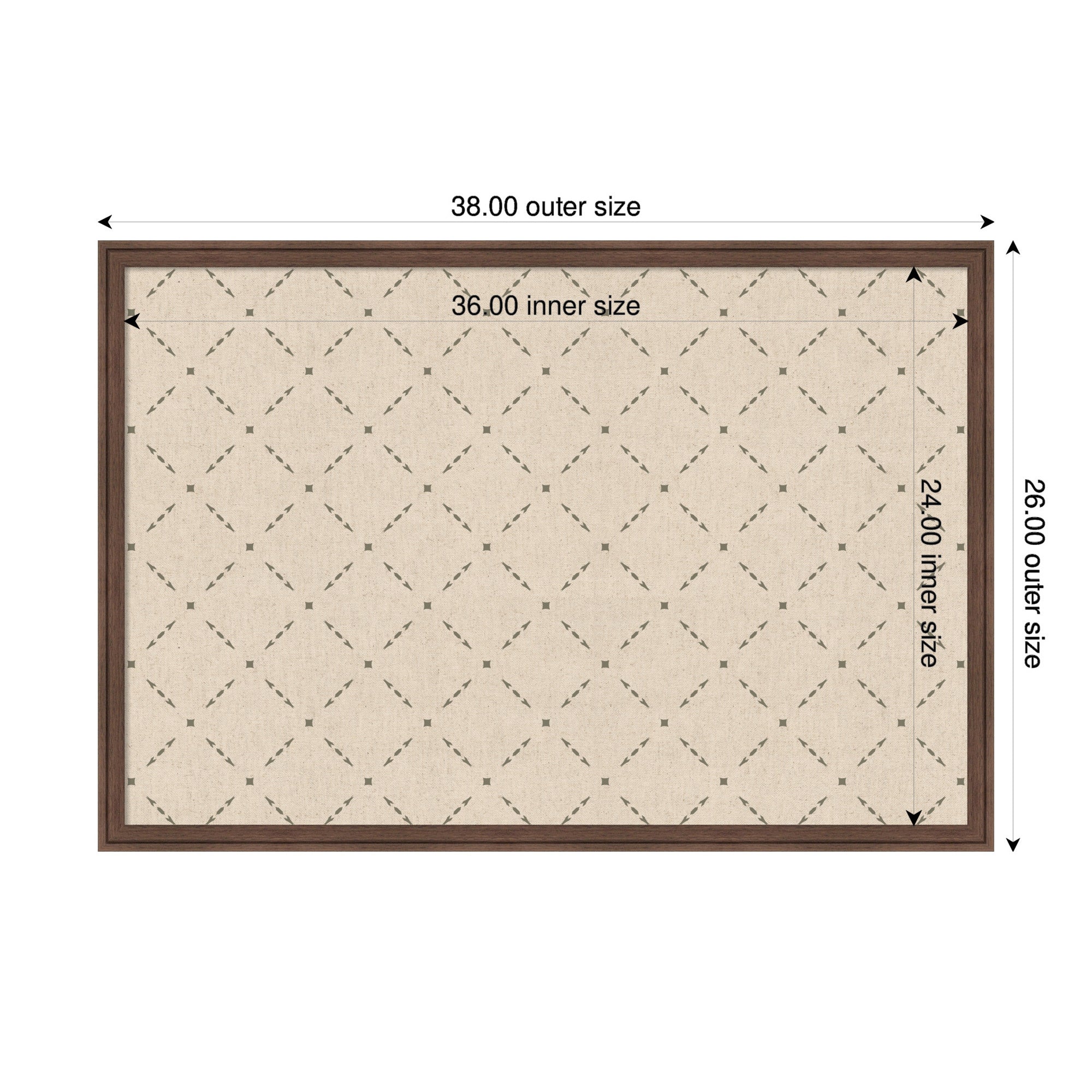 Pinboard Green Lattice Print