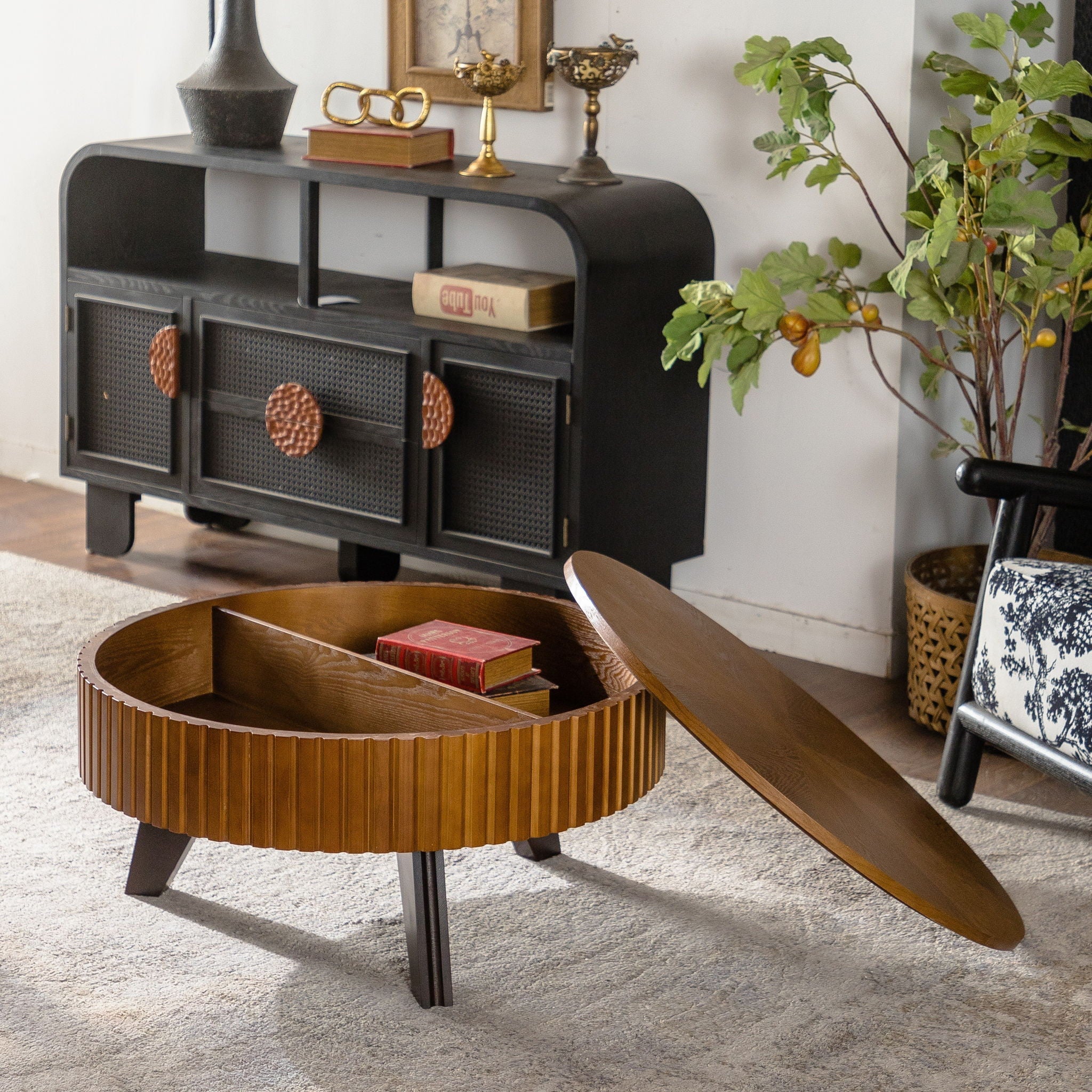 Round Wood Coffee Table