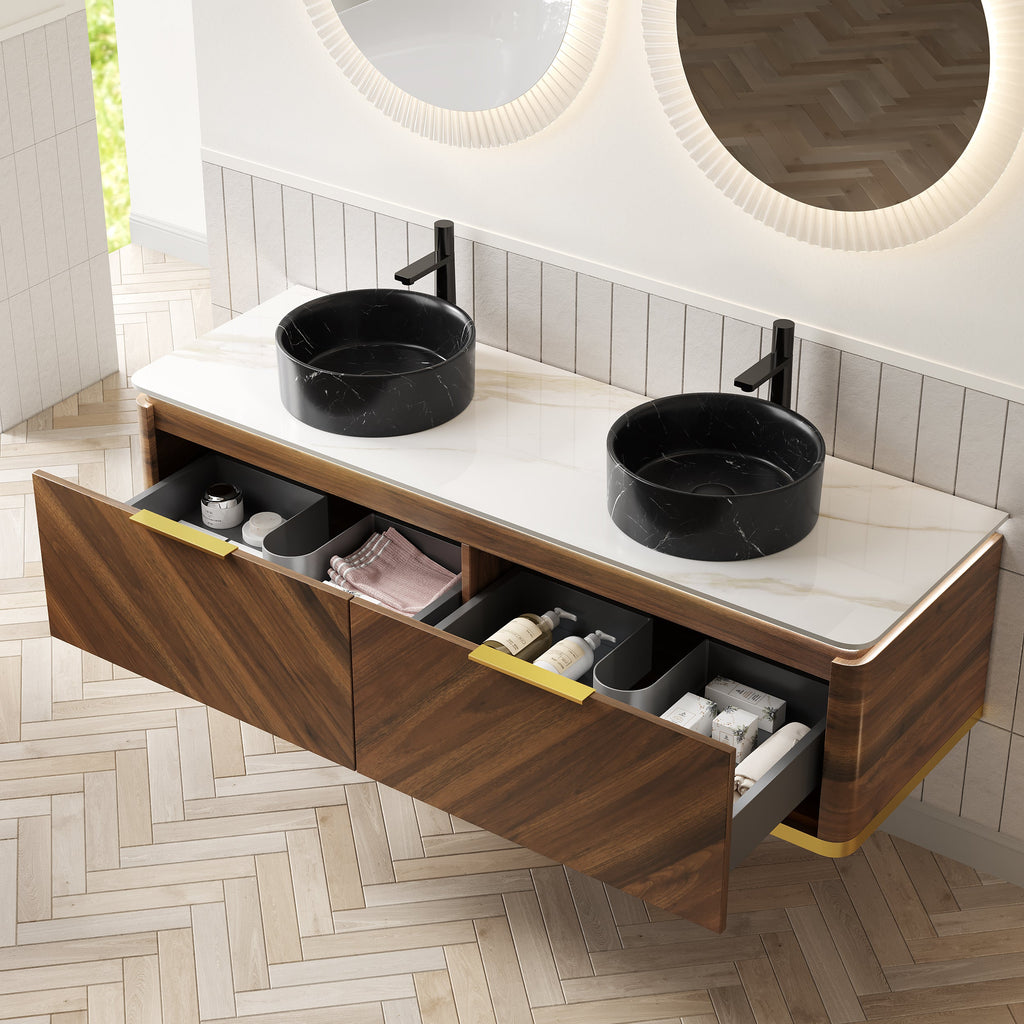 DIPA 60-Inch Floating Bathroom Vanity & Sinks