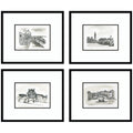 Vintage Europe — 4-Piece Framed Art Set