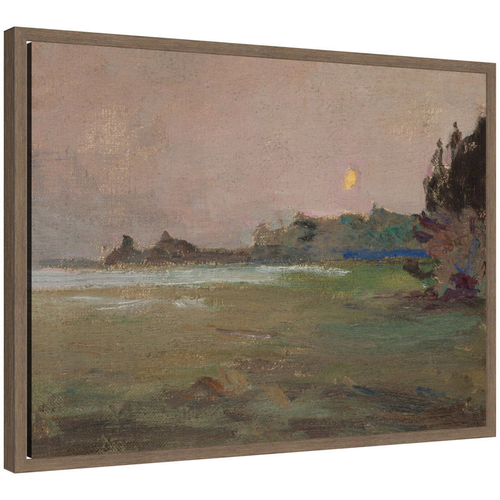 Moonlite Evening Mist 1910 Jan Ciaglinski by Nostalgia Prints Framed Canvas Wall Art Print
