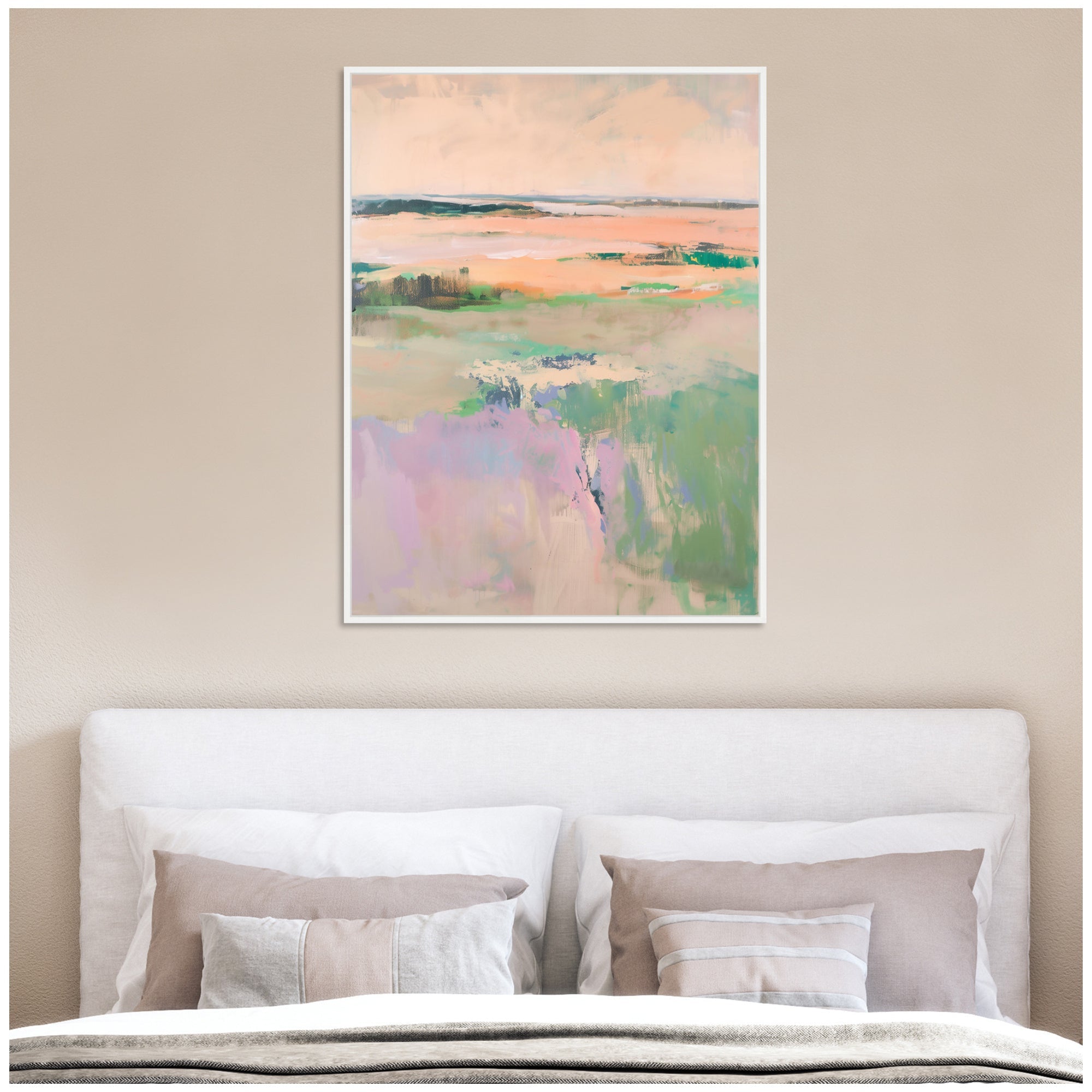 Sylvie Pastel Horizon II Framed Canvas by Amy Lighthall