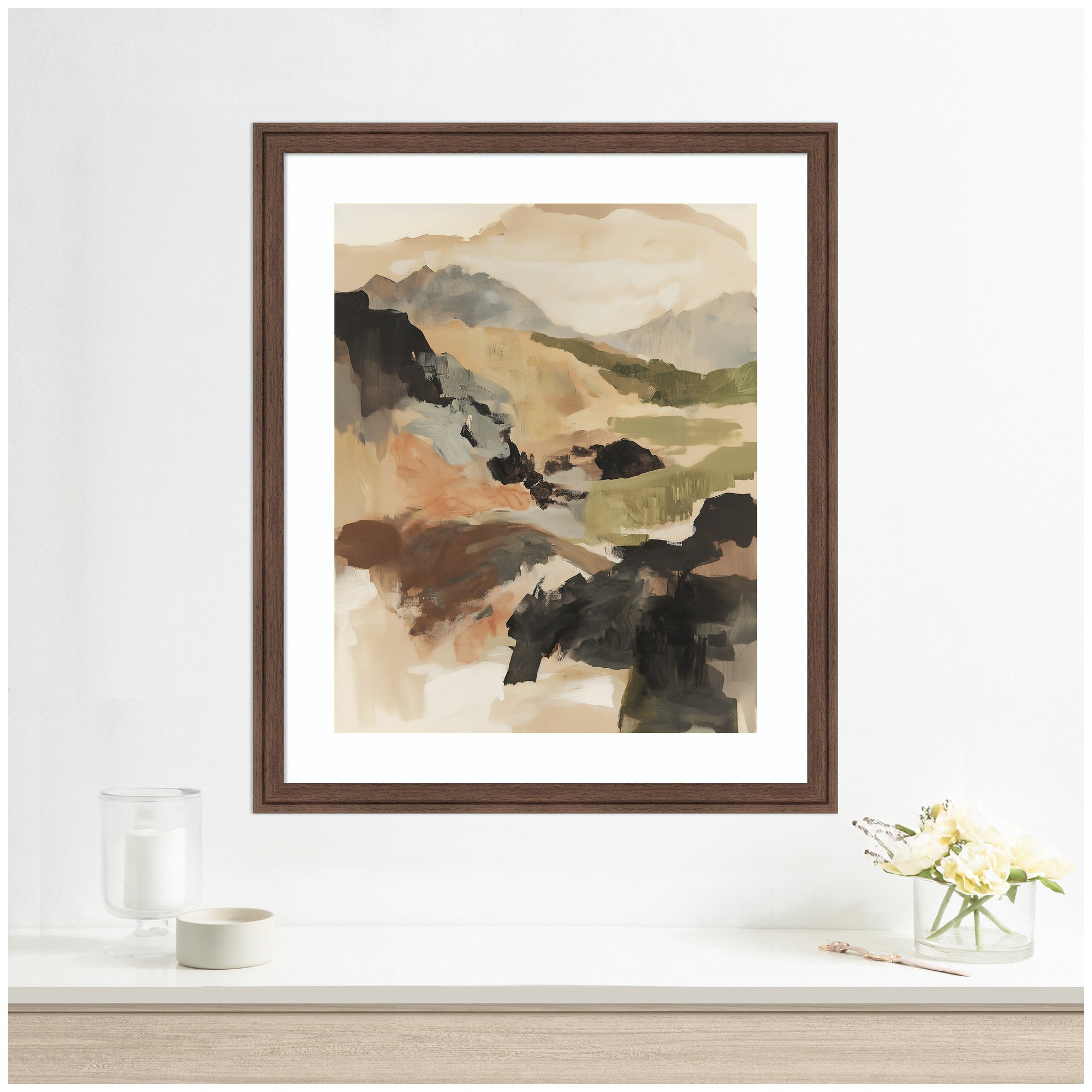 Framed Art Tonal Mountains II by Amy Lighthall