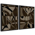 Sylvie Contour 1 and 2 Framed Canvas Art Set by Shatha Al Dafai