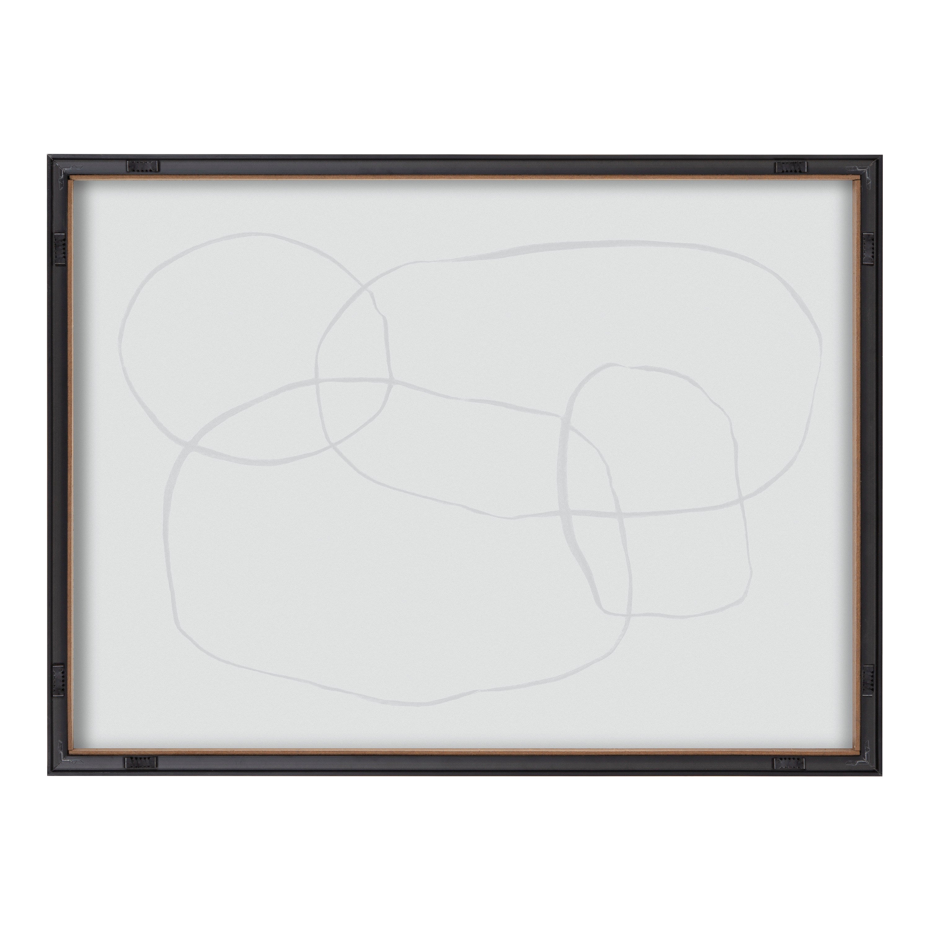 Blake 871 Modern Circles Framed Printed Glass by Teju Reval of SnazzyHues