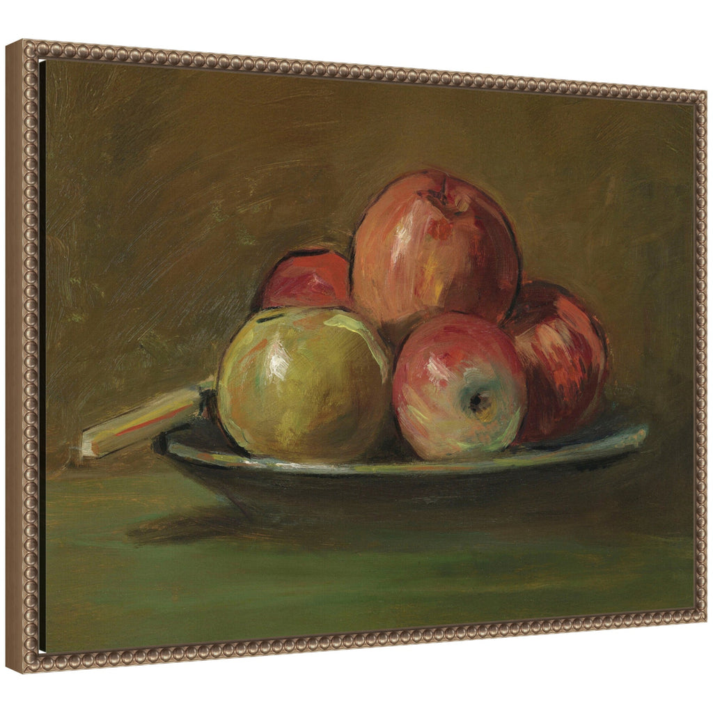 Still Life with Apples circa 1905 George Leslie Hunter by Nostalgia Prints Framed Canvas Wall Art Print