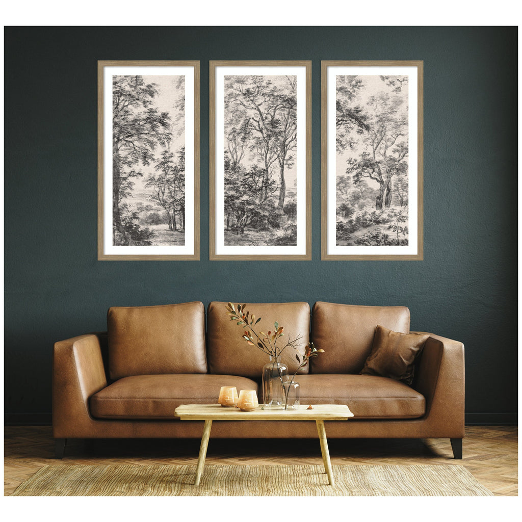 Wooded Landscape — 3-Piece Framed Art Set