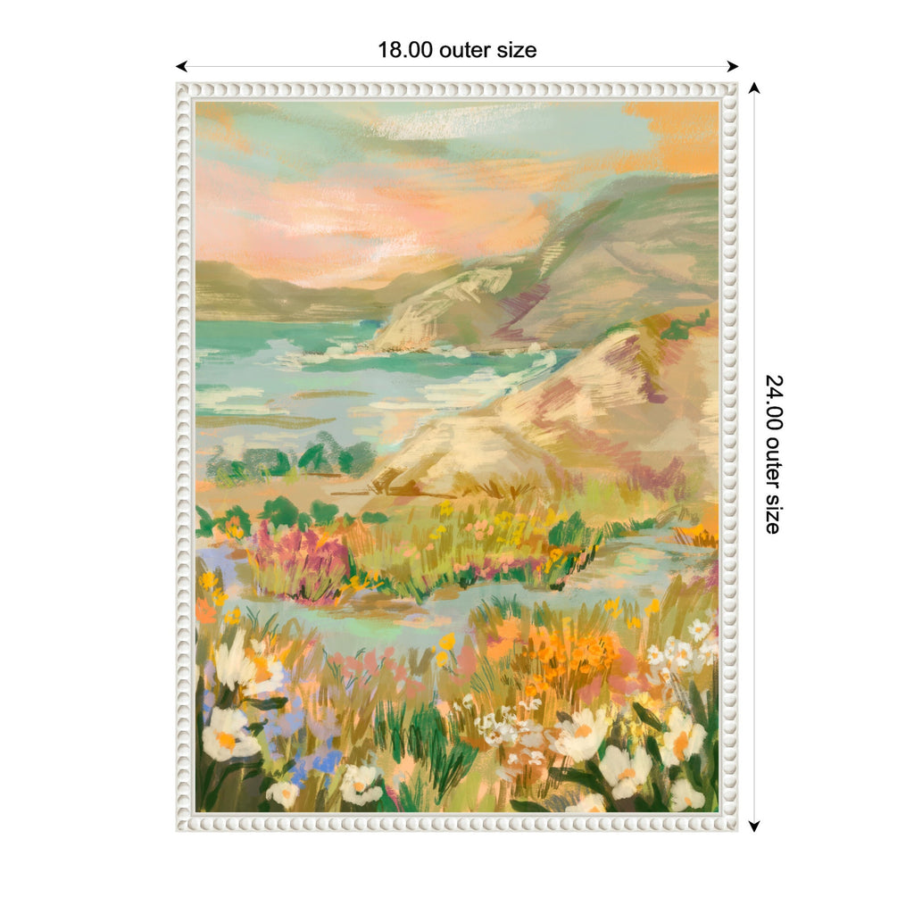 Sylvie Landscape 4 Framed Canvas by Annie Quigley