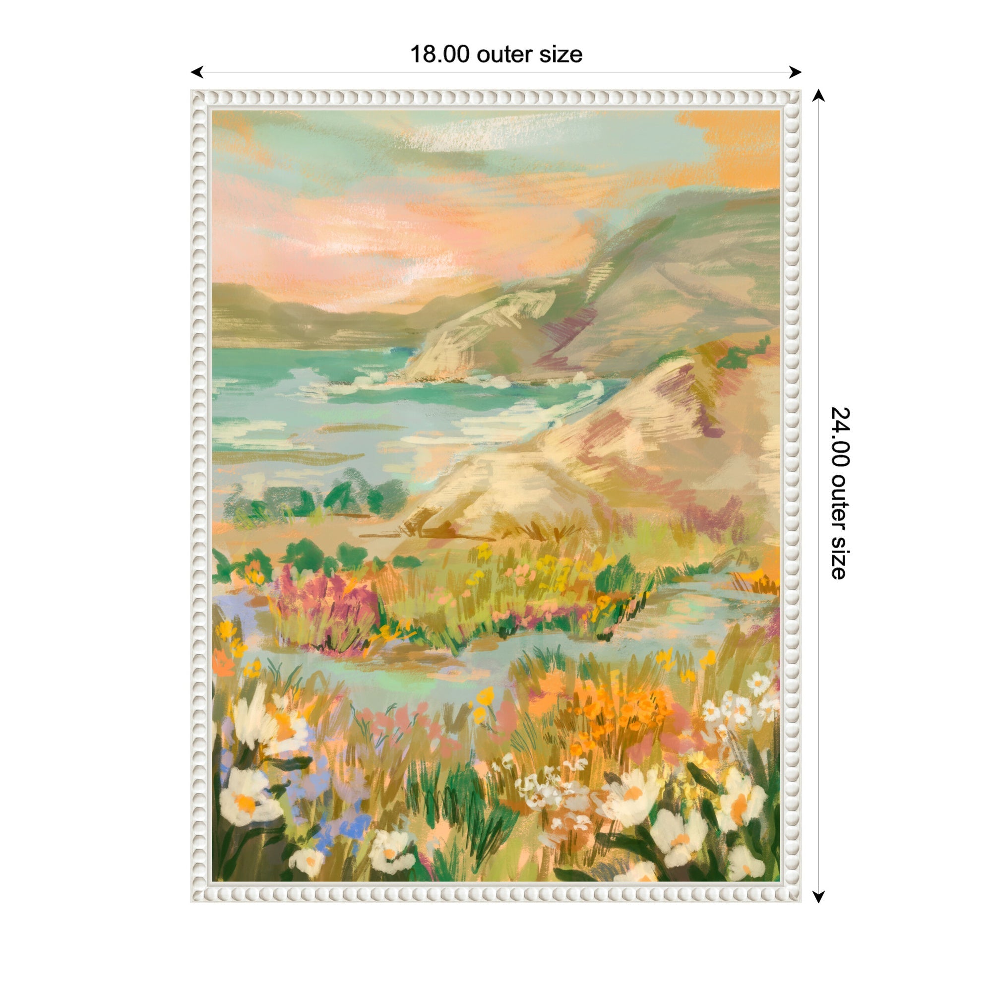 Sylvie Landscape 4 Framed Canvas by Annie Quigley