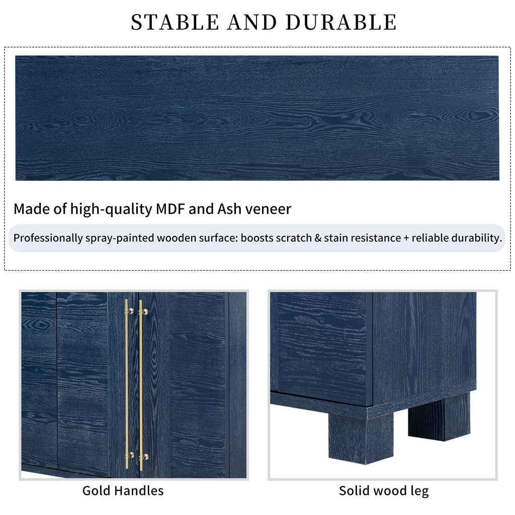 Modern Wood Sideboard with Adjustable Shelves