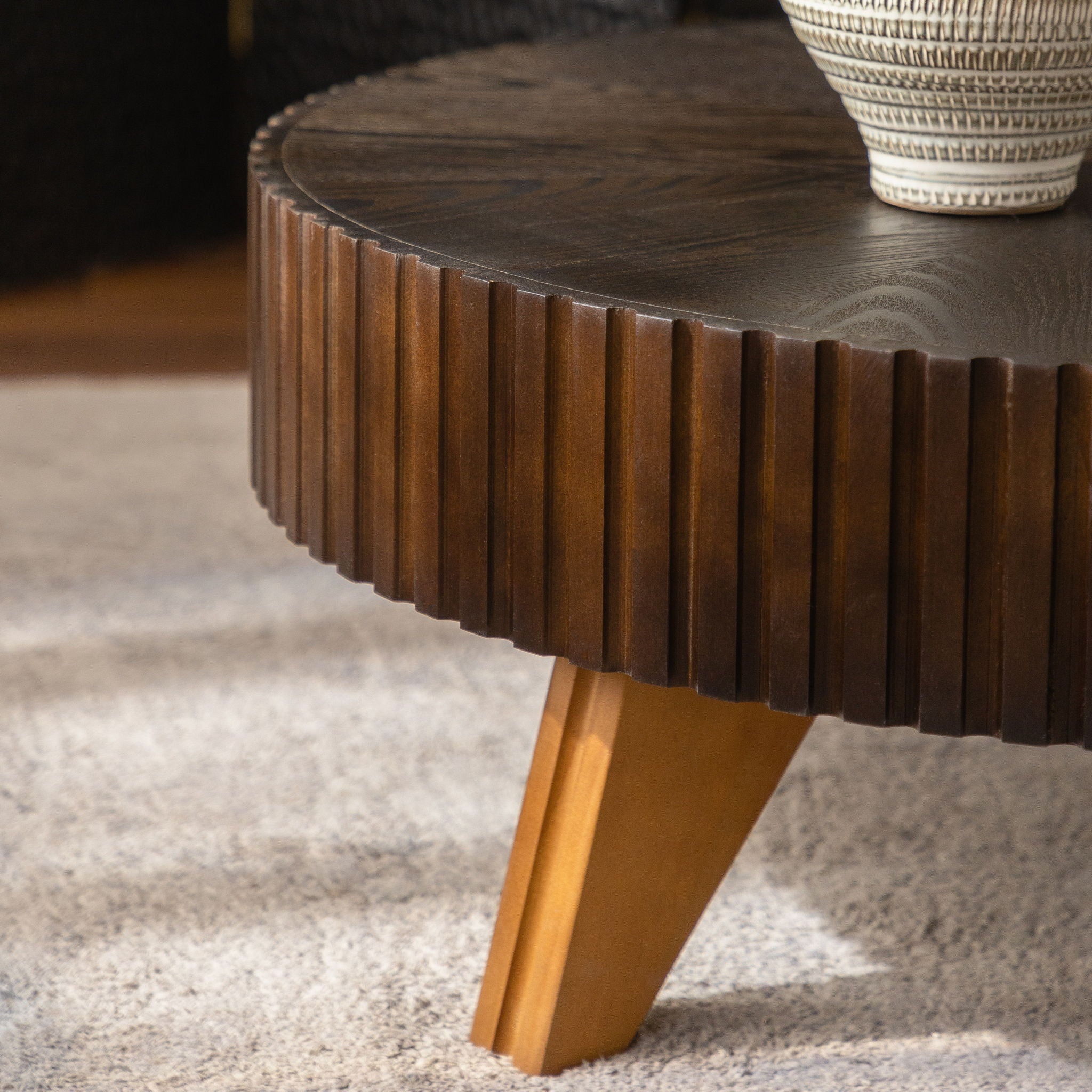 Round Wood Coffee Table