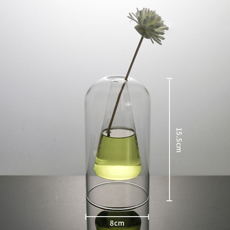 Double-Glass Decorative Vase
