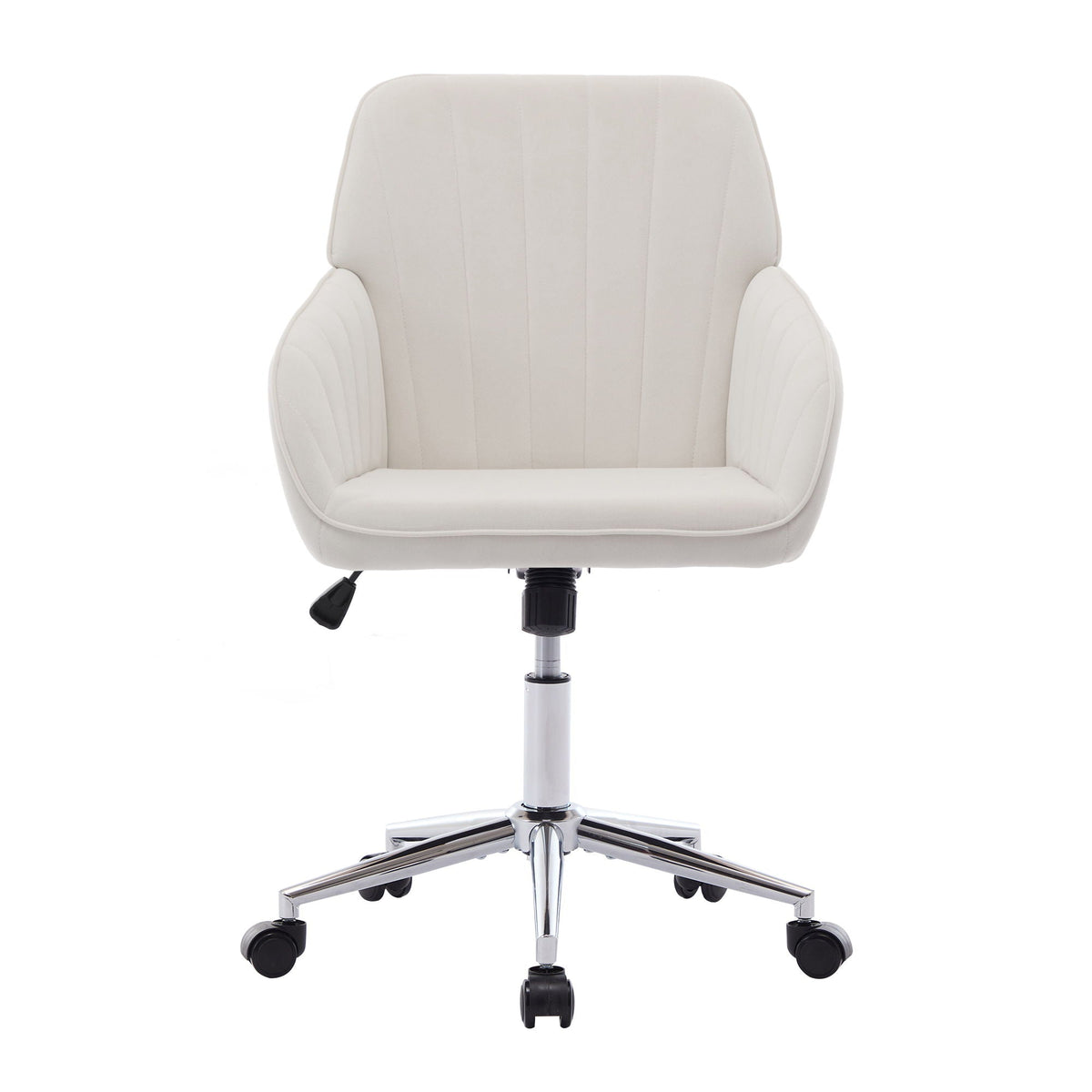 Ergonomic Swivel Office Chair with Silver Base — Color Options
