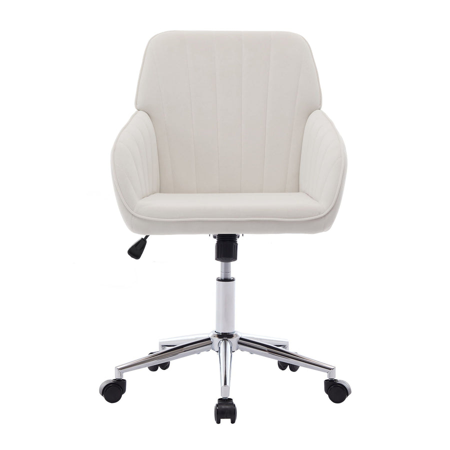 Ergonomic Swivel Office Chair with Silver Base — Color Options