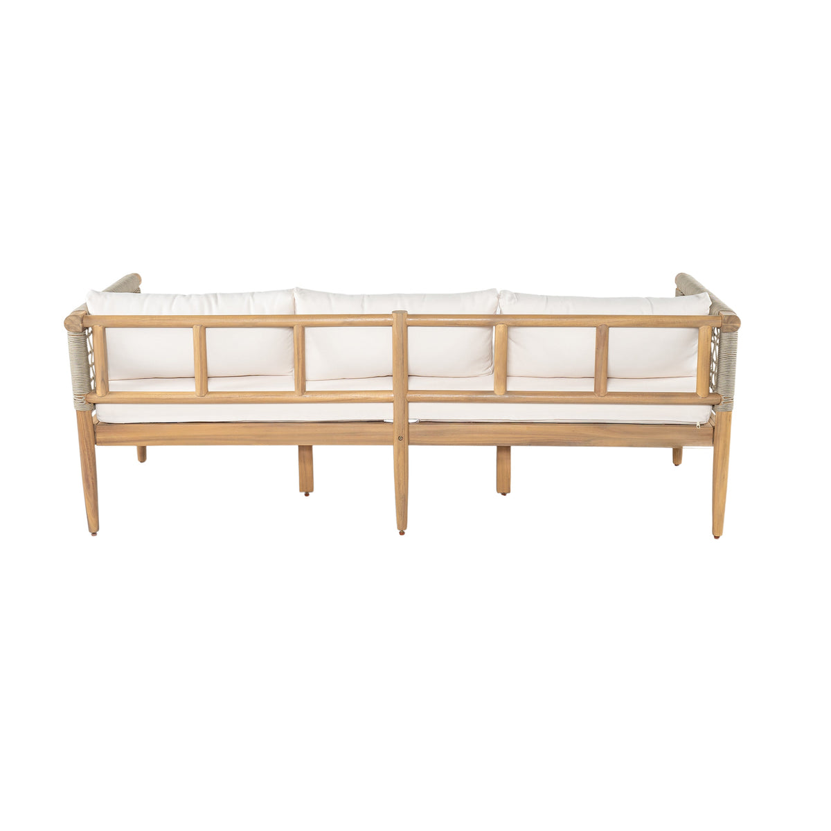 Acacia & Rope Outdoor Sofa — Taupe