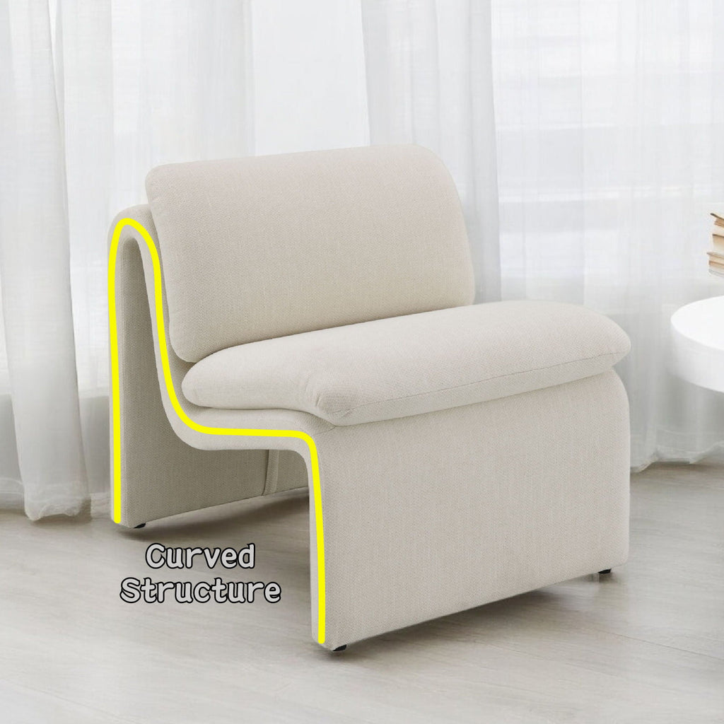 Jaeda Curved Sculptural Accent Chair
